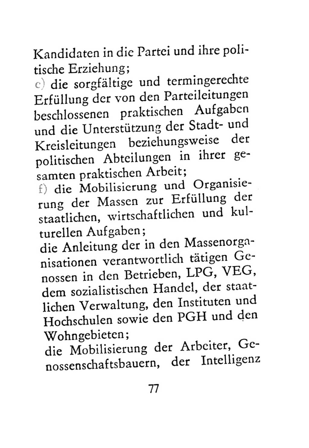 Statut der Sozialistischen Einheitspartei Deutschlands (SED) 1971, Seite 77 (St. SED DDR 1971, S. 77)