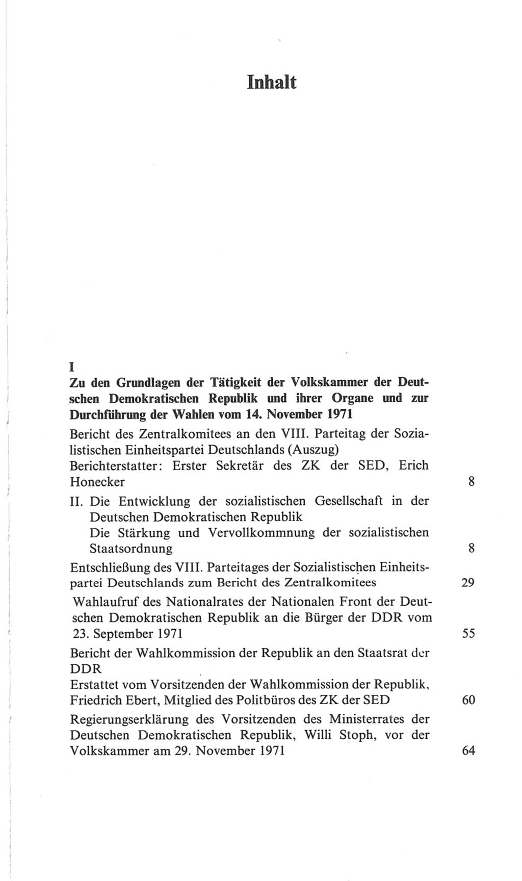 Volkskammer (VK) der Deutschen Demokratischen Republik (DDR), 6. Wahlperiode 1971-1976, Seite 3 (VK. DDR 6. WP. 1971-1976, S. 3)