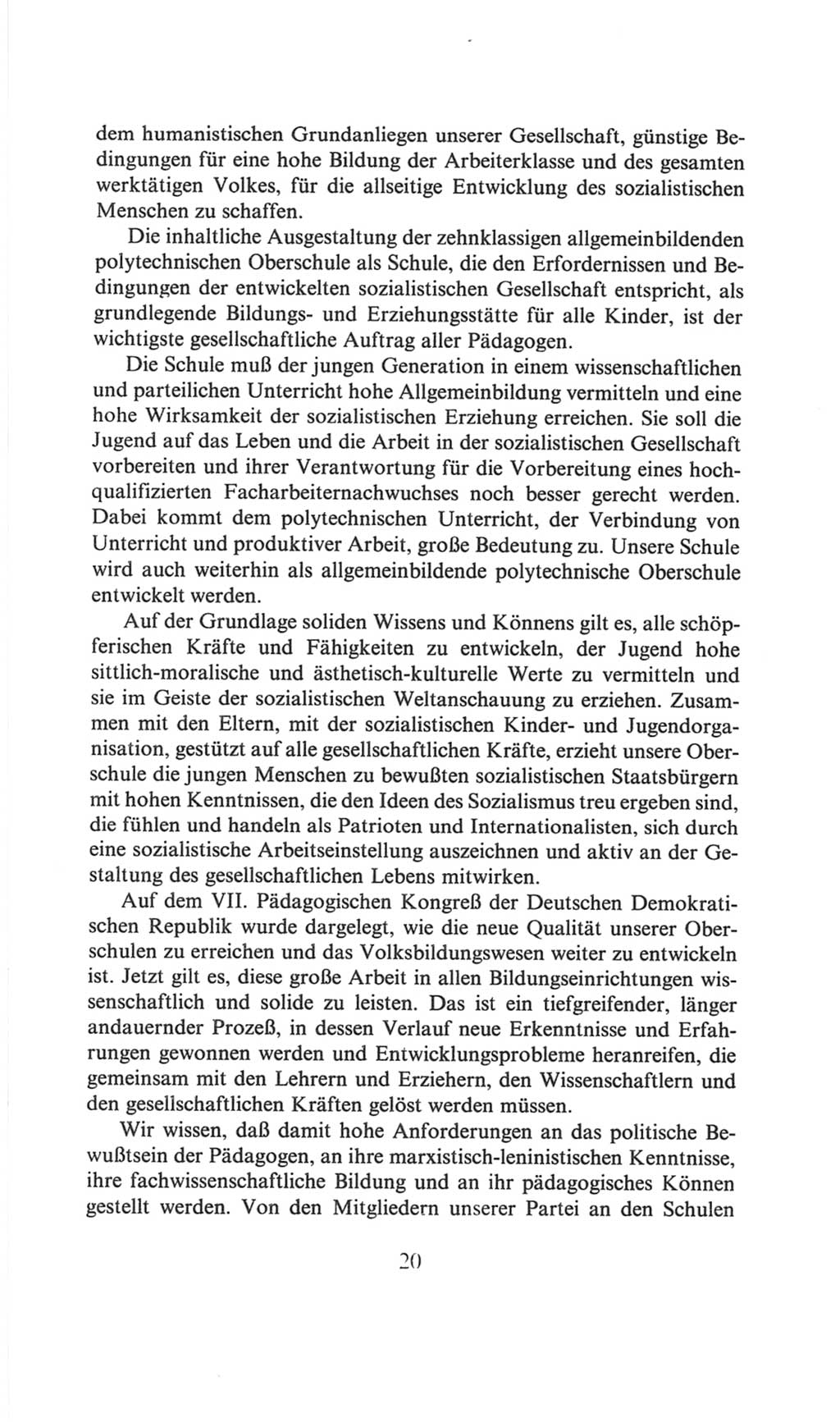 Volkskammer (VK) der Deutschen Demokratischen Republik (DDR), 6. Wahlperiode 1971-1976, Seite 20 (VK. DDR 6. WP. 1971-1976, S. 20)