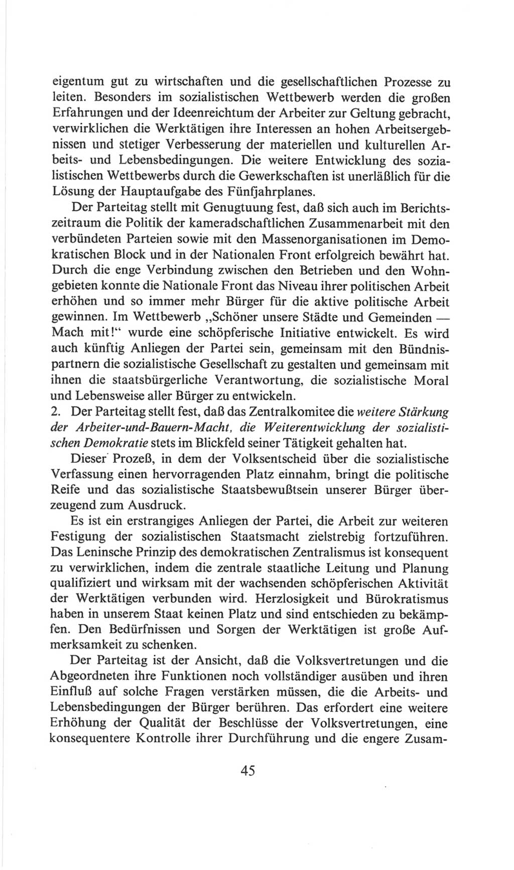 Volkskammer (VK) der Deutschen Demokratischen Republik (DDR), 6. Wahlperiode 1971-1976, Seite 45 (VK. DDR 6. WP. 1971-1976, S. 45)