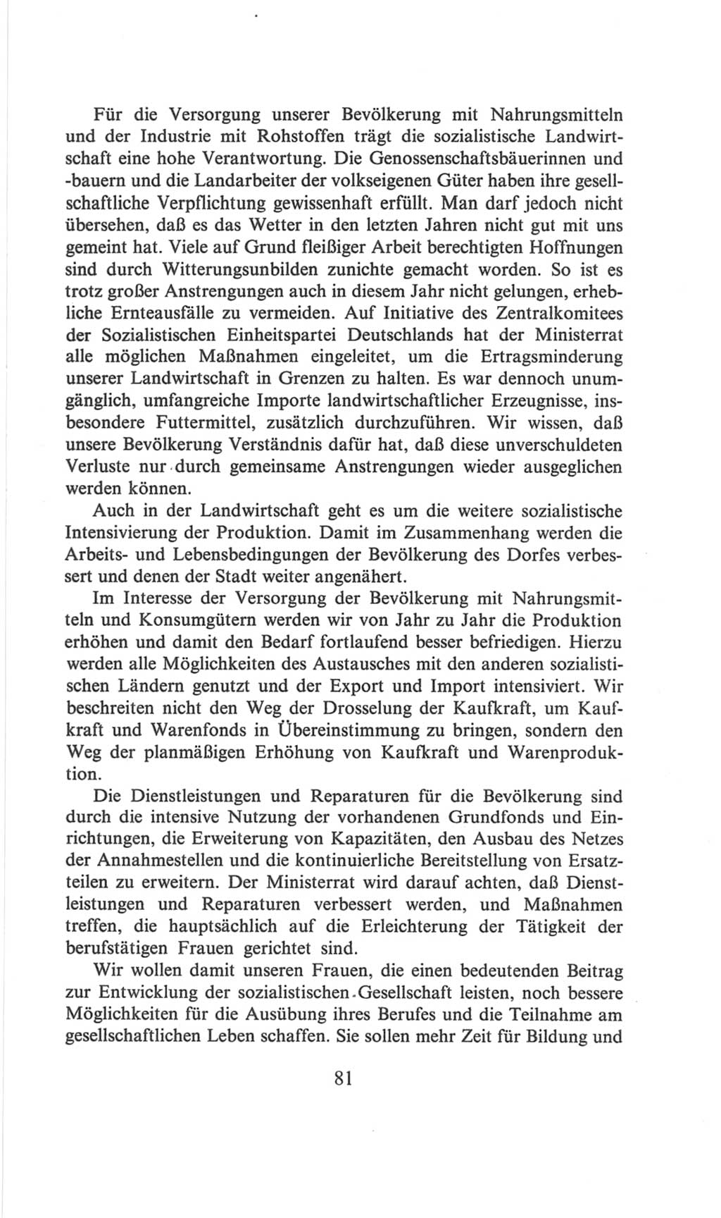 Volkskammer (VK) der Deutschen Demokratischen Republik (DDR), 6. Wahlperiode 1971-1976, Seite 81 (VK. DDR 6. WP. 1971-1976, S. 81)