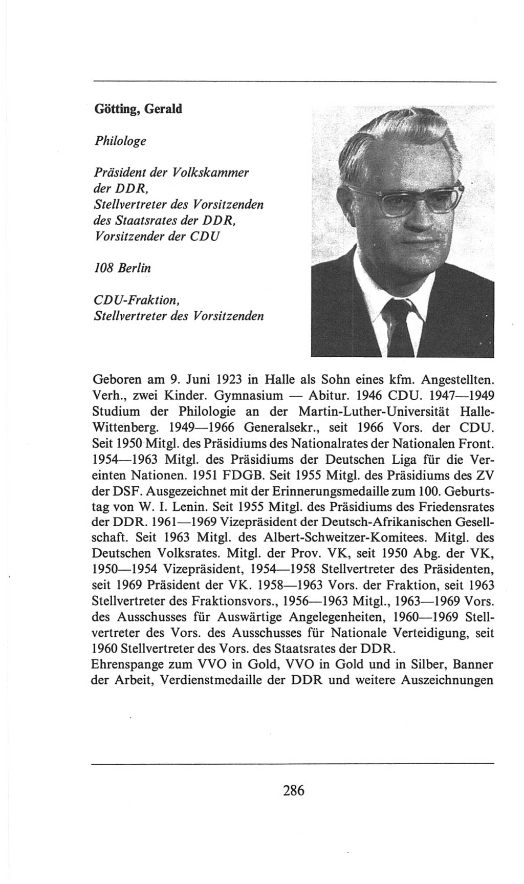 Volkskammer (VK) der Deutschen Demokratischen Republik (DDR), 6. Wahlperiode 1971-1976, Seite 286 (VK. DDR 6. WP. 1971-1976, S. 286)