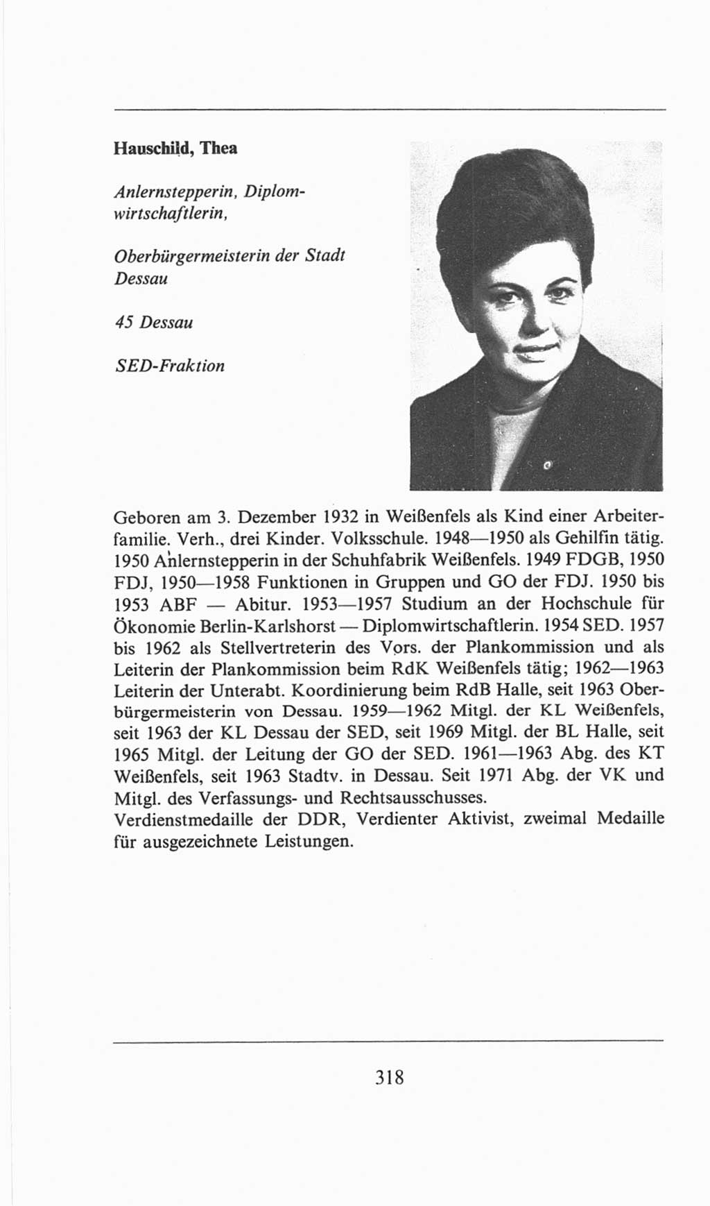 Volkskammer (VK) der Deutschen Demokratischen Republik (DDR), 6. Wahlperiode 1971-1976, Seite 318 (VK. DDR 6. WP. 1971-1976, S. 318)