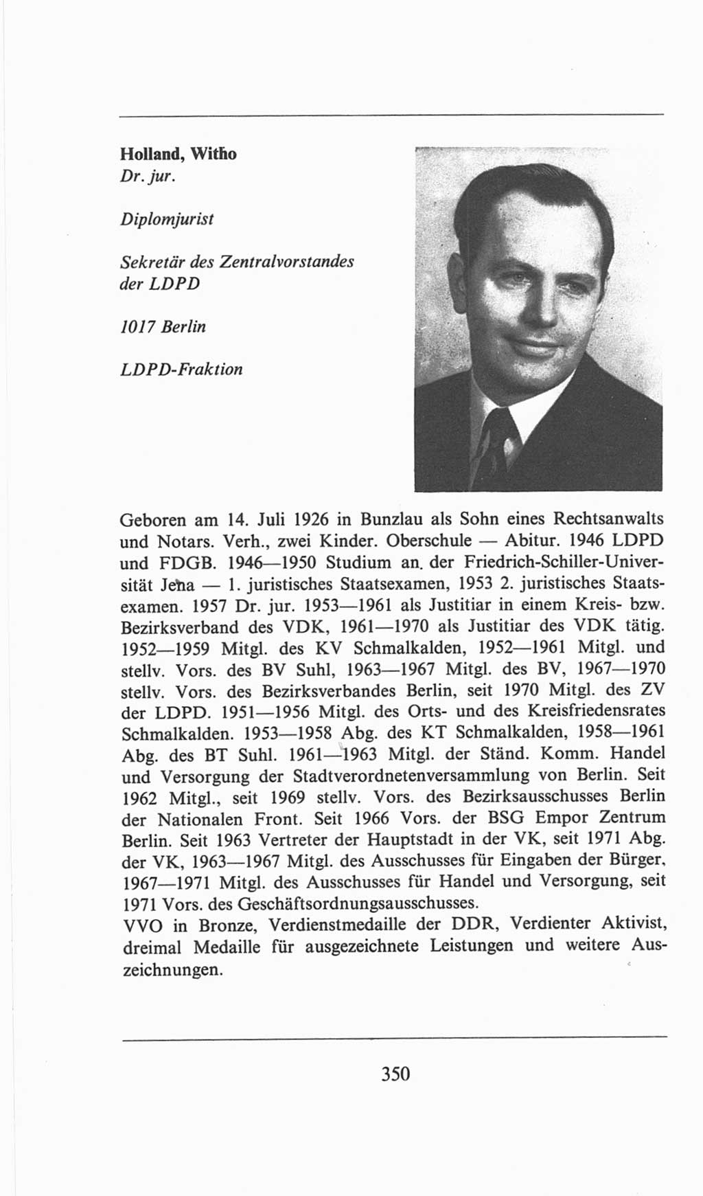 Volkskammer (VK) der Deutschen Demokratischen Republik (DDR), 6. Wahlperiode 1971-1976, Seite 350 (VK. DDR 6. WP. 1971-1976, S. 350)