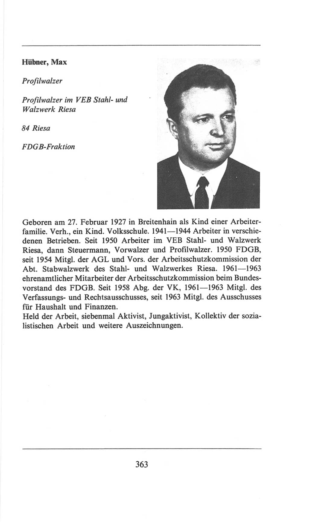 Volkskammer (VK) der Deutschen Demokratischen Republik (DDR), 6. Wahlperiode 1971-1976, Seite 363 (VK. DDR 6. WP. 1971-1976, S. 363)