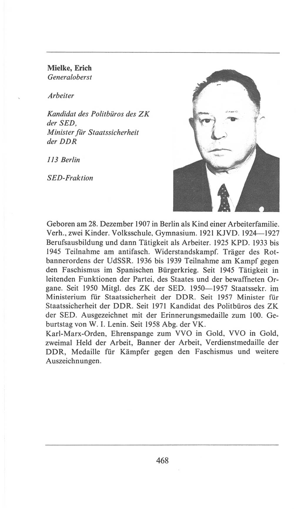 Volkskammer (VK) der Deutschen Demokratischen Republik (DDR), 6. Wahlperiode 1971-1976, Seite 468 (VK. DDR 6. WP. 1971-1976, S. 468)