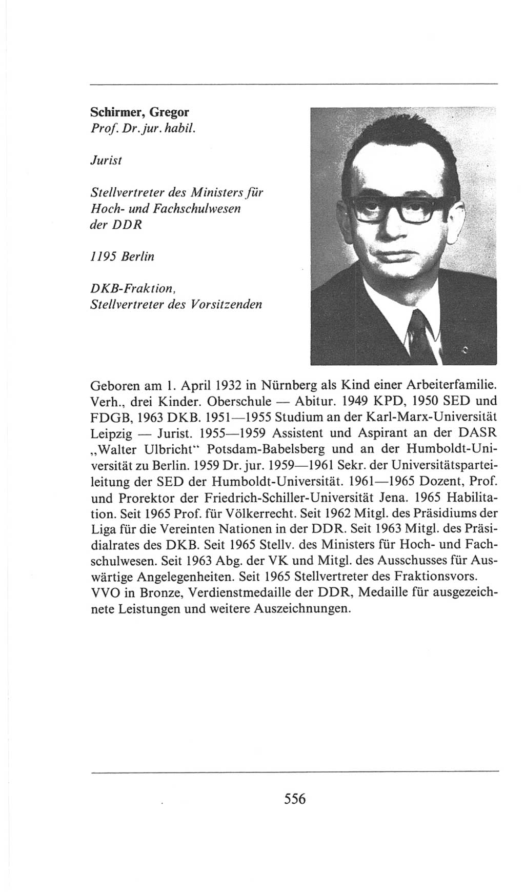 Volkskammer (VK) der Deutschen Demokratischen Republik (DDR), 6. Wahlperiode 1971-1976, Seite 556 (VK. DDR 6. WP. 1971-1976, S. 556)