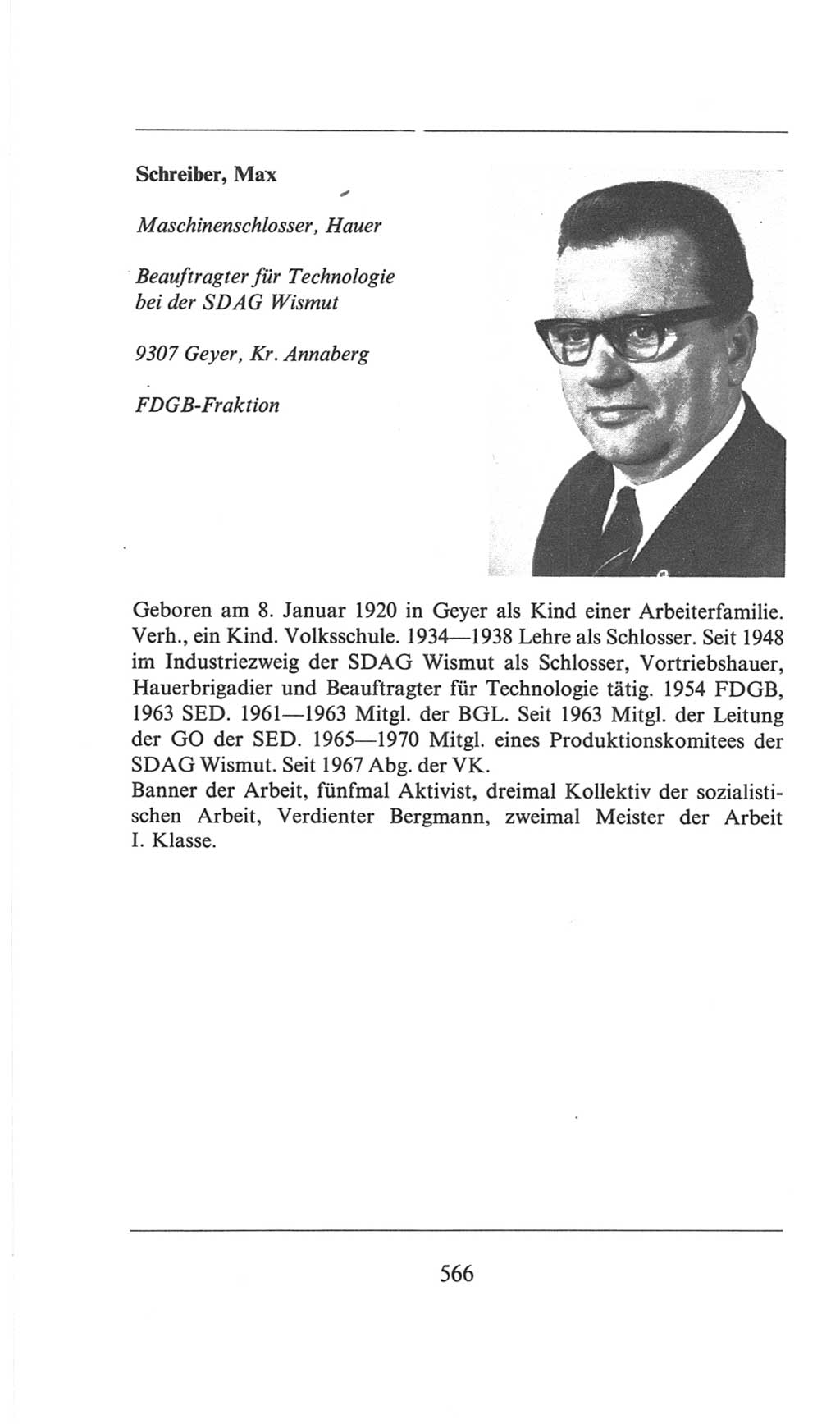 Volkskammer (VK) der Deutschen Demokratischen Republik (DDR), 6. Wahlperiode 1971-1976, Seite 566 (VK. DDR 6. WP. 1971-1976, S. 566)