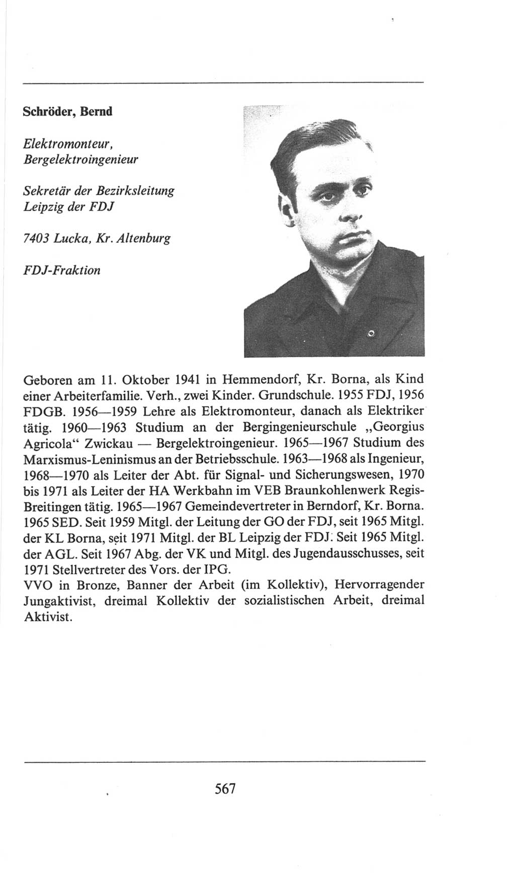Volkskammer (VK) der Deutschen Demokratischen Republik (DDR), 6. Wahlperiode 1971-1976, Seite 567 (VK. DDR 6. WP. 1971-1976, S. 567)