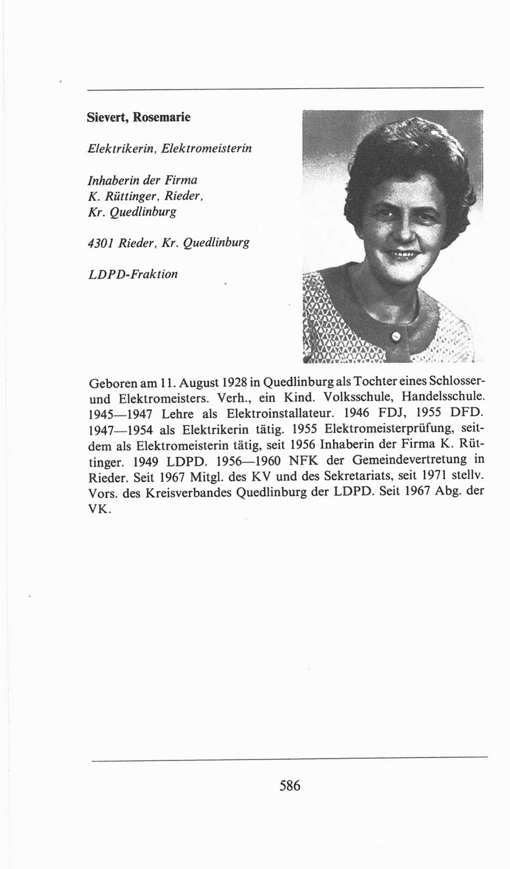 Volkskammer (VK) der Deutschen Demokratischen Republik (DDR), 6. Wahlperiode 1971-1976, Seite 586 (VK. DDR 6. WP. 1971-1976, S. 586)