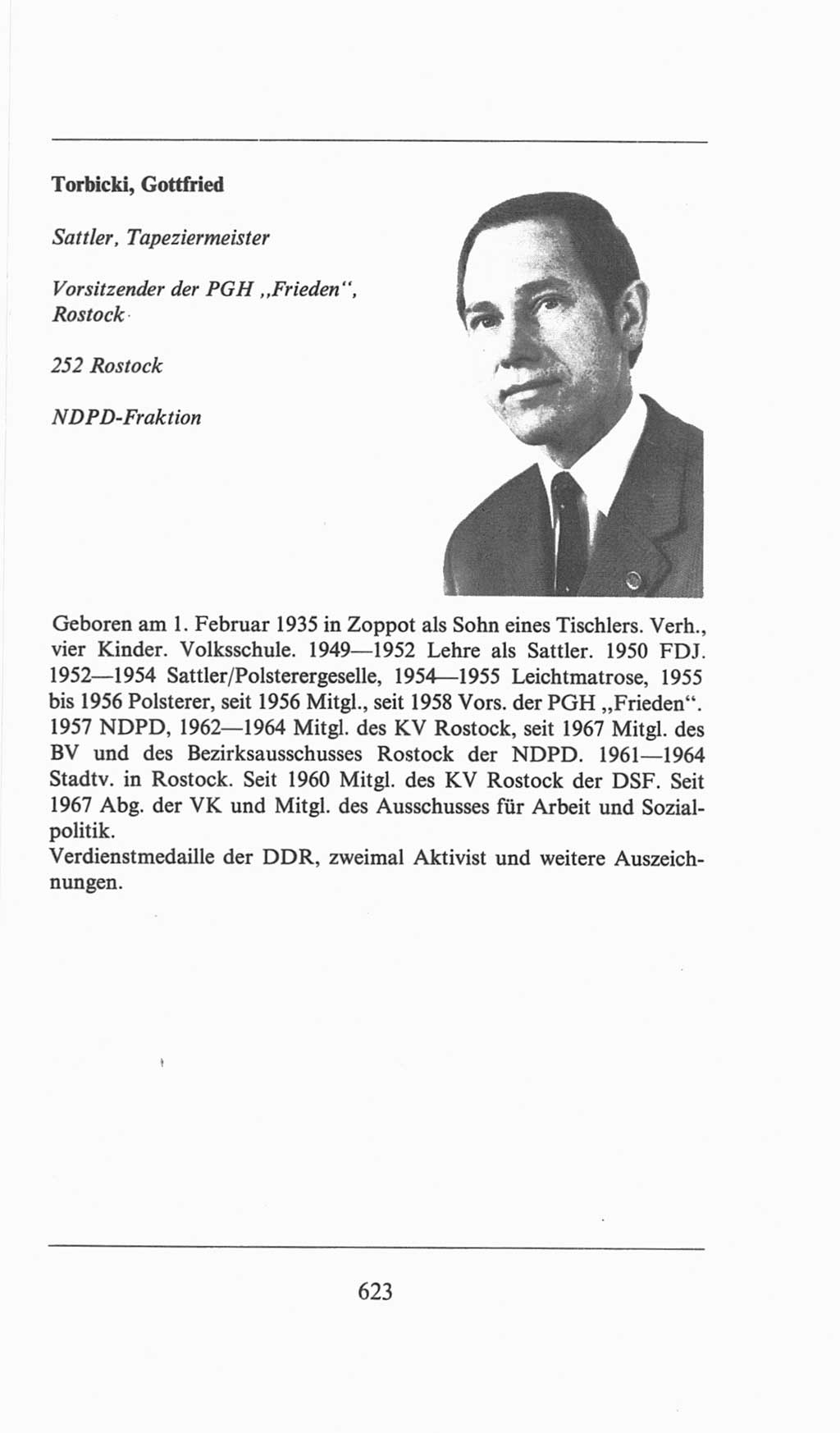 Volkskammer (VK) der Deutschen Demokratischen Republik (DDR), 6. Wahlperiode 1971-1976, Seite 623 (VK. DDR 6. WP. 1971-1976, S. 623)