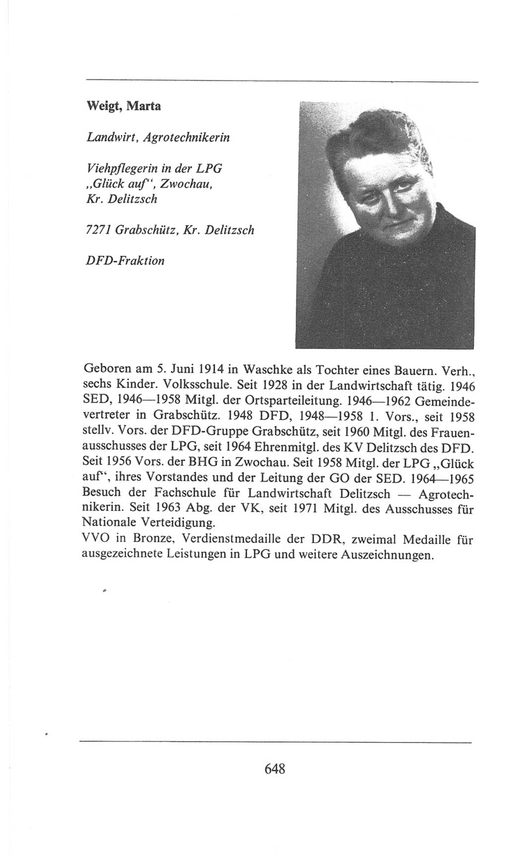 Volkskammer (VK) der Deutschen Demokratischen Republik (DDR), 6. Wahlperiode 1971-1976, Seite 648 (VK. DDR 6. WP. 1971-1976, S. 648)