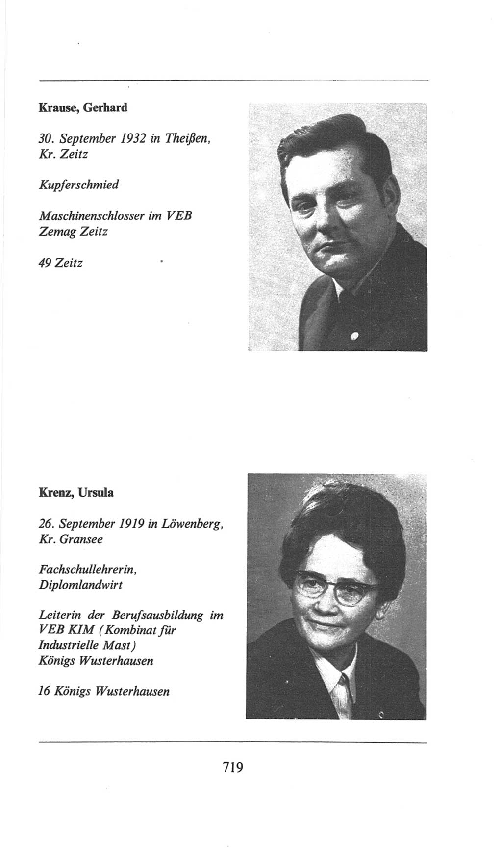 Volkskammer (VK) der Deutschen Demokratischen Republik (DDR), 6. Wahlperiode 1971-1976, Seite 719 (VK. DDR 6. WP. 1971-1976, S. 719)