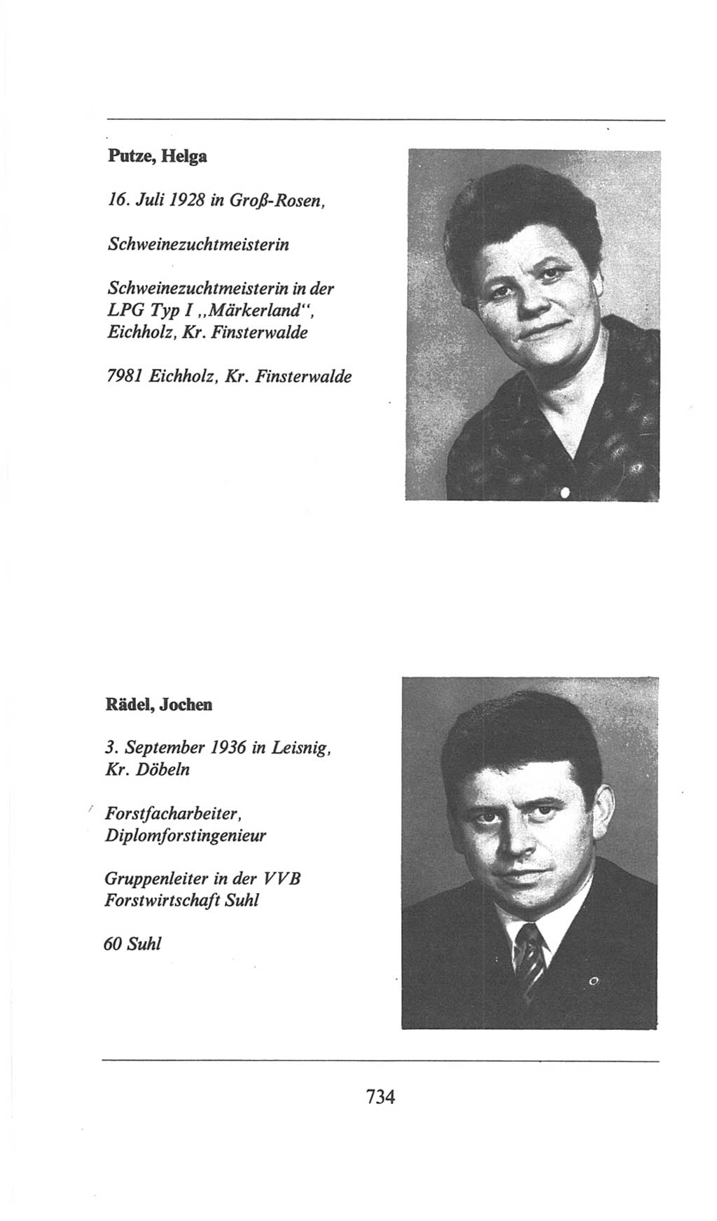 Volkskammer (VK) der Deutschen Demokratischen Republik (DDR), 6. Wahlperiode 1971-1976, Seite 734 (VK. DDR 6. WP. 1971-1976, S. 734)