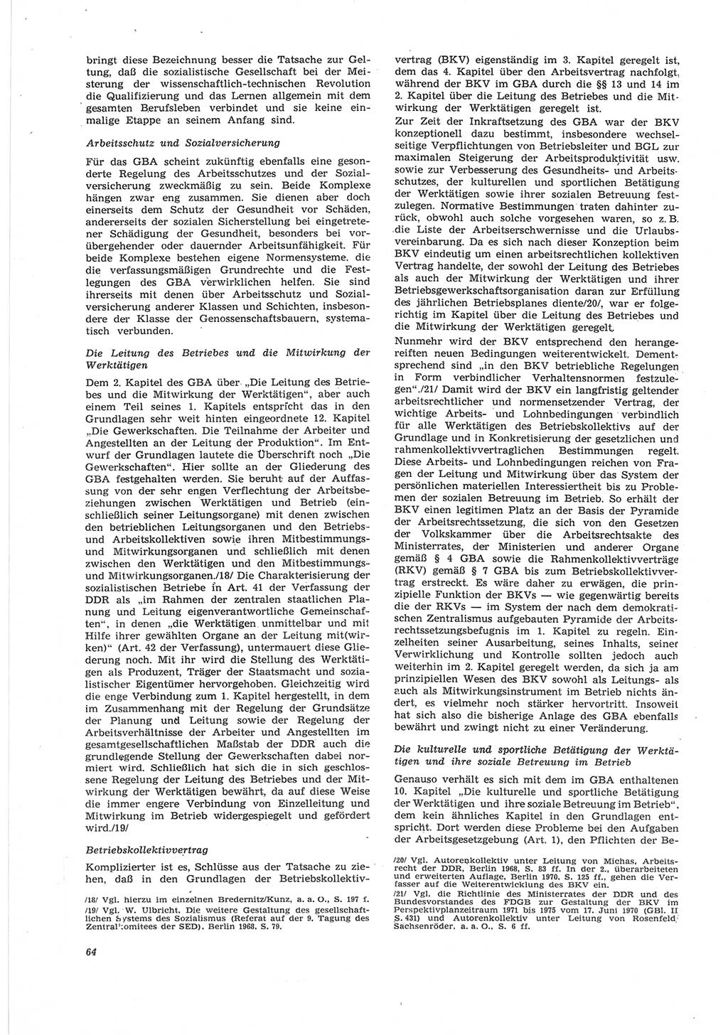 Neue Justiz (NJ), Zeitschrift für Recht und Rechtswissenschaft [Deutsche Demokratische Republik (DDR)], 25. Jahrgang 1971, Seite 64 (NJ DDR 1971, S. 64)
