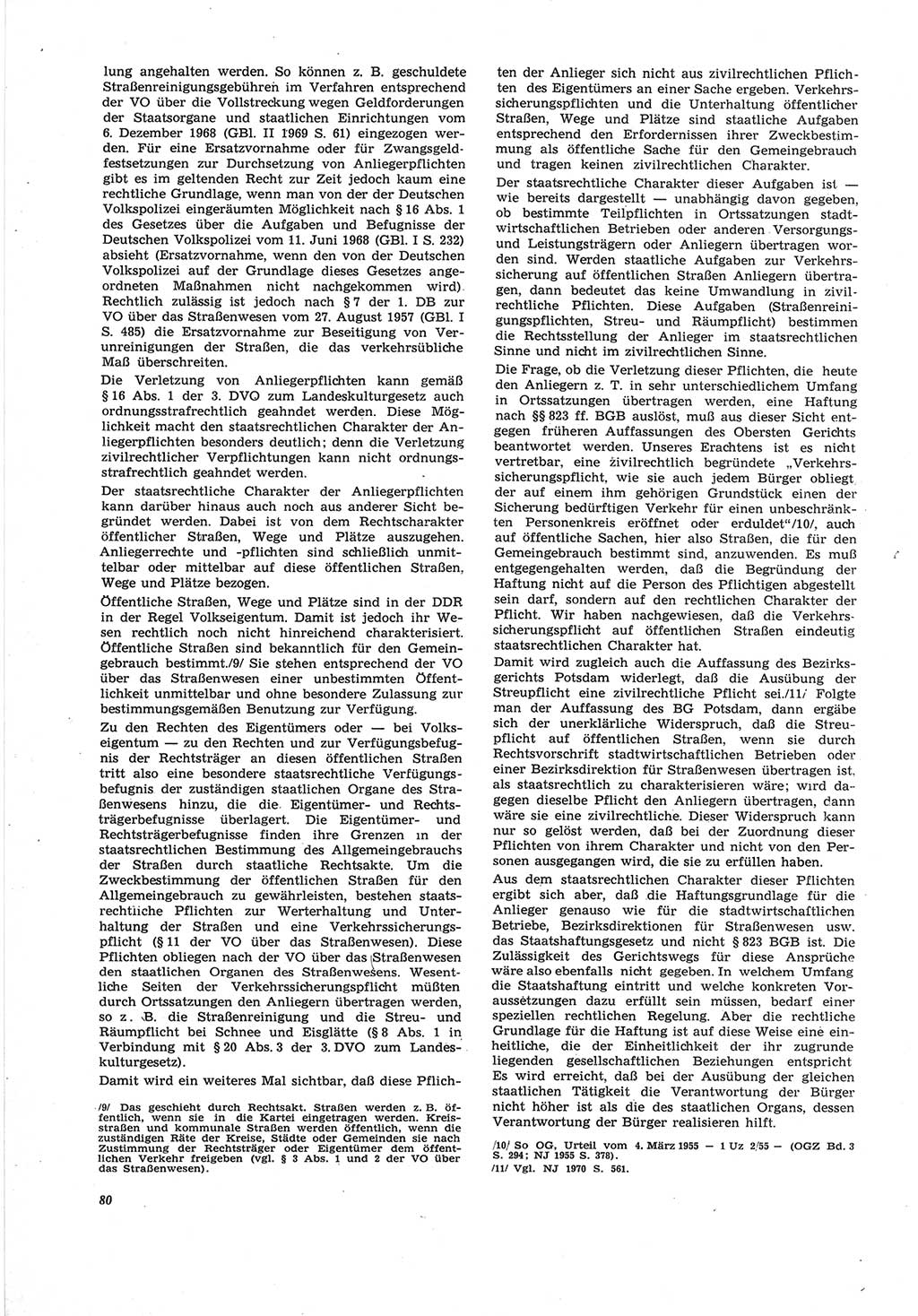 Neue Justiz (NJ), Zeitschrift für Recht und Rechtswissenschaft [Deutsche Demokratische Republik (DDR)], 25. Jahrgang 1971, Seite 80 (NJ DDR 1971, S. 80)