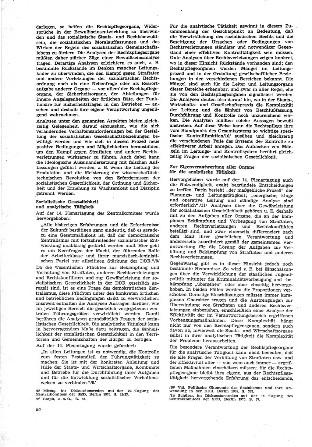 Neue Justiz (NJ), Zeitschrift für Recht und Rechtswissenschaft [Deutsche Demokratische Republik (DDR)], 25. Jahrgang 1971, Seite 90 (NJ DDR 1971, S. 90)
