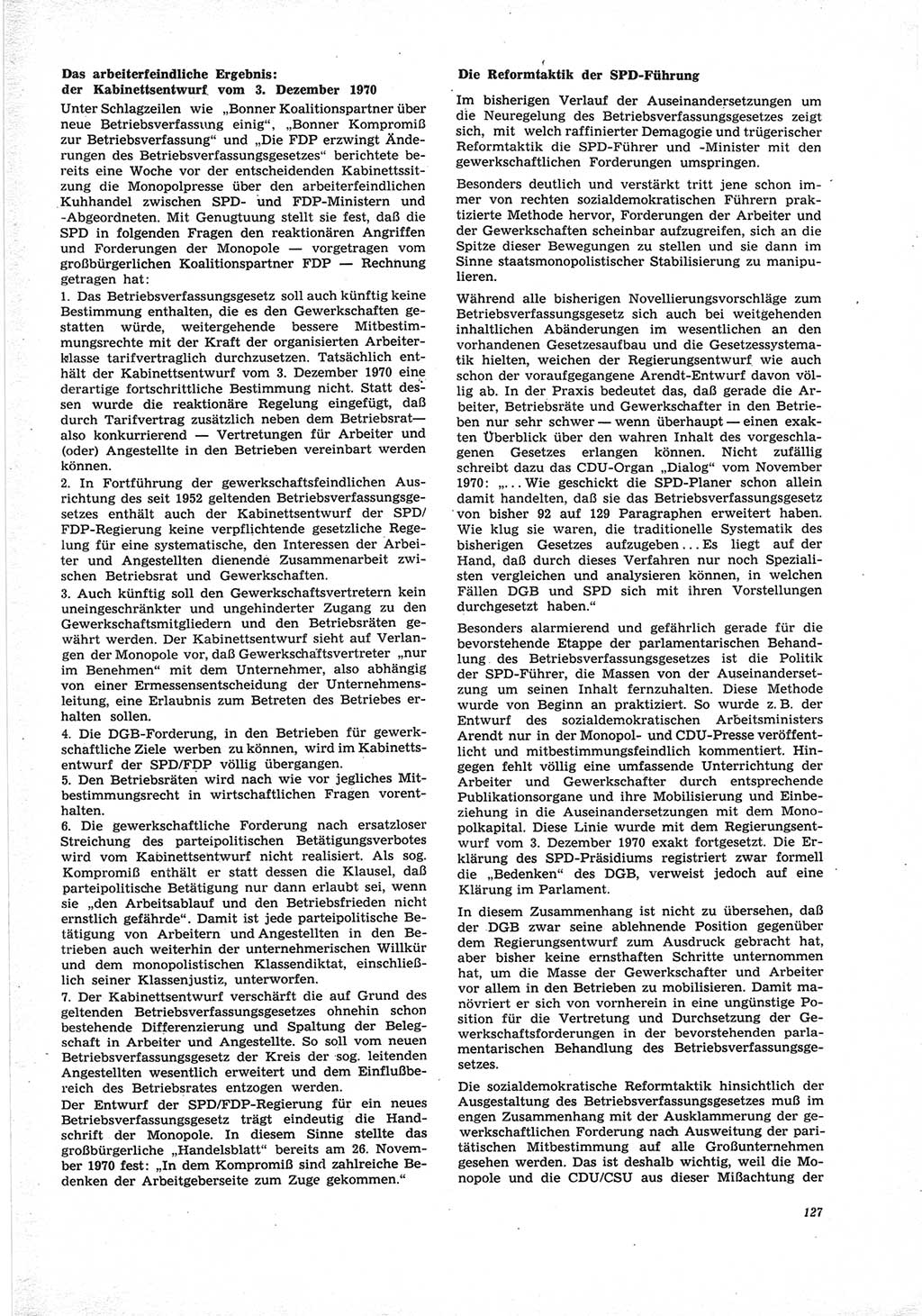 Neue Justiz (NJ), Zeitschrift für Recht und Rechtswissenschaft [Deutsche Demokratische Republik (DDR)], 25. Jahrgang 1971, Seite 127 (NJ DDR 1971, S. 127)