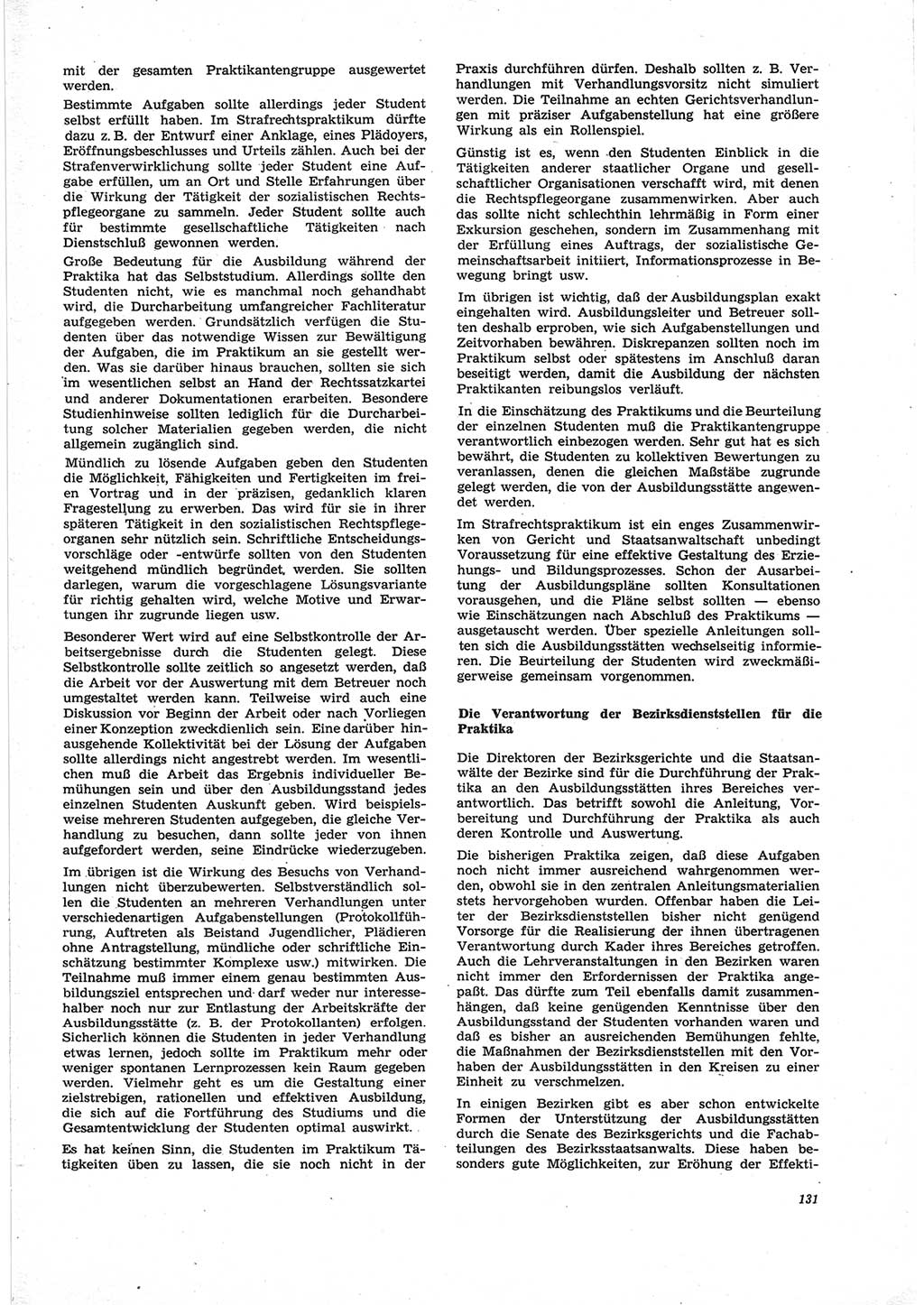 Neue Justiz (NJ), Zeitschrift für Recht und Rechtswissenschaft [Deutsche Demokratische Republik (DDR)], 25. Jahrgang 1971, Seite 131 (NJ DDR 1971, S. 131)