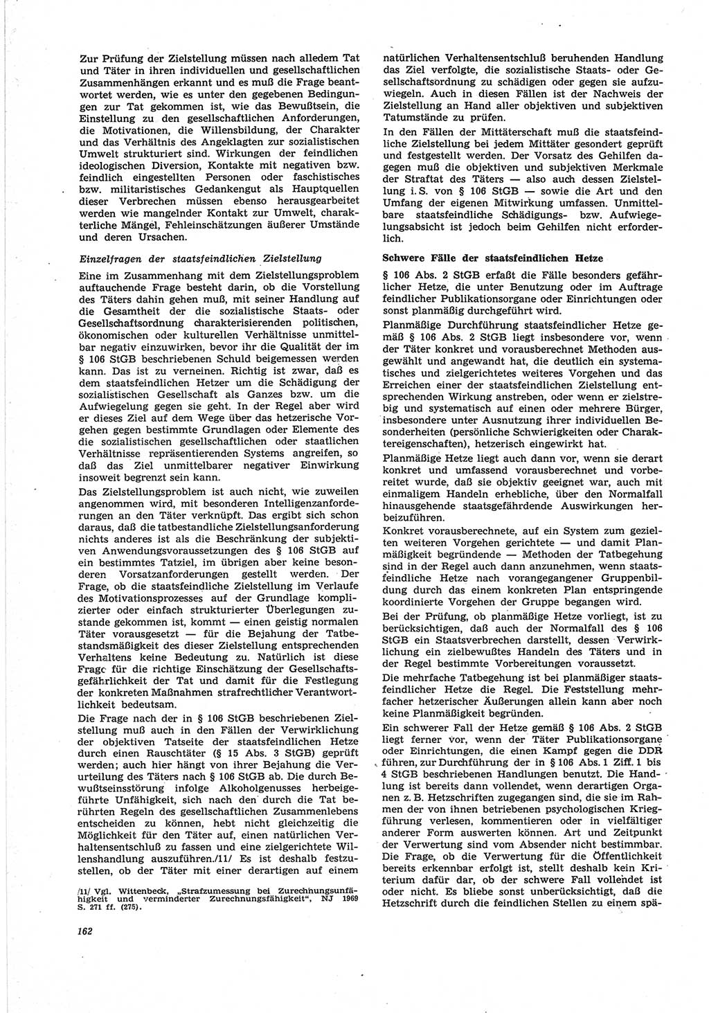 Neue Justiz (NJ), Zeitschrift für Recht und Rechtswissenschaft [Deutsche Demokratische Republik (DDR)], 25. Jahrgang 1971, Seite 162 (NJ DDR 1971, S. 162)