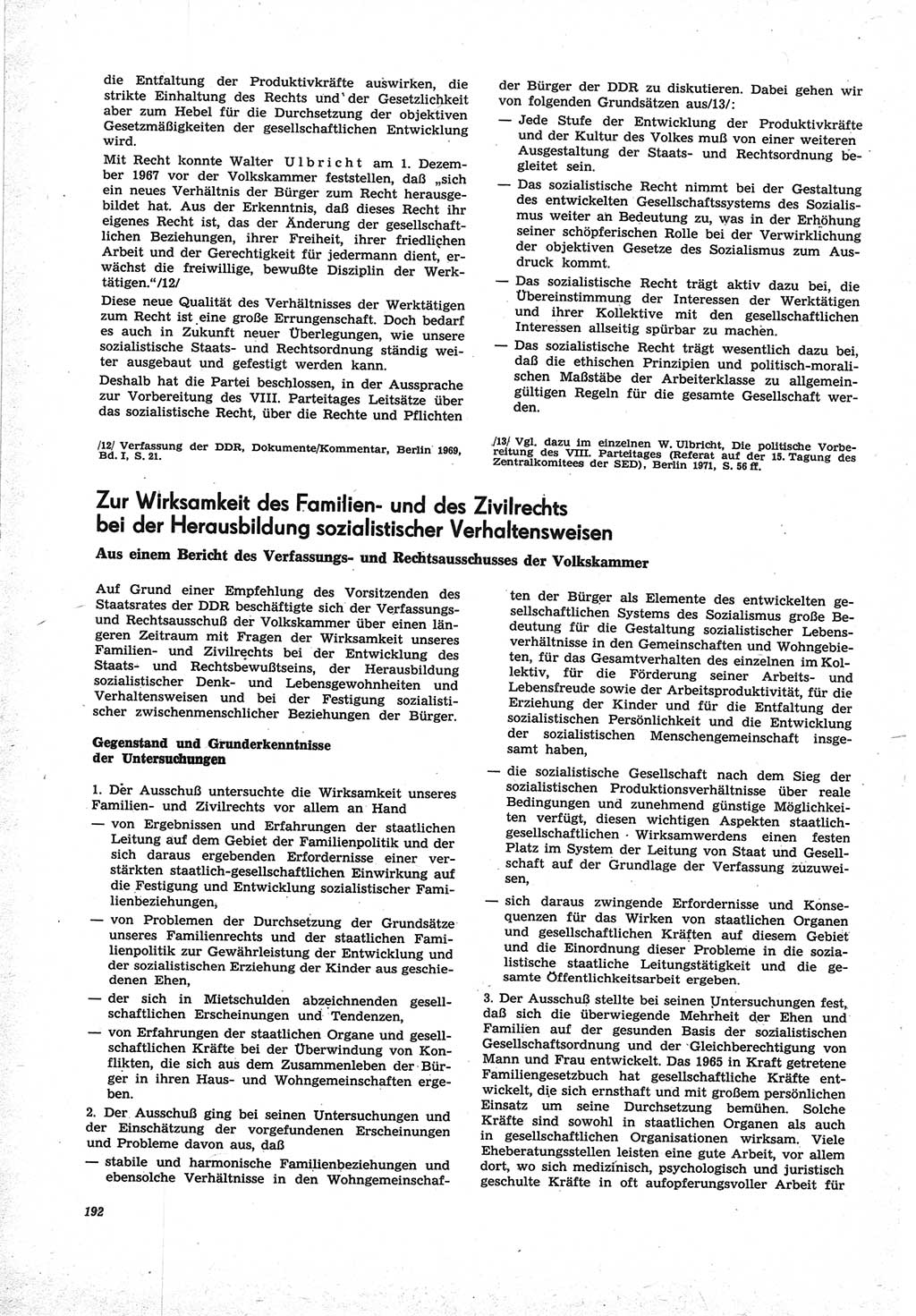 Neue Justiz (NJ), Zeitschrift für Recht und Rechtswissenschaft [Deutsche Demokratische Republik (DDR)], 25. Jahrgang 1971, Seite 192 (NJ DDR 1971, S. 192)