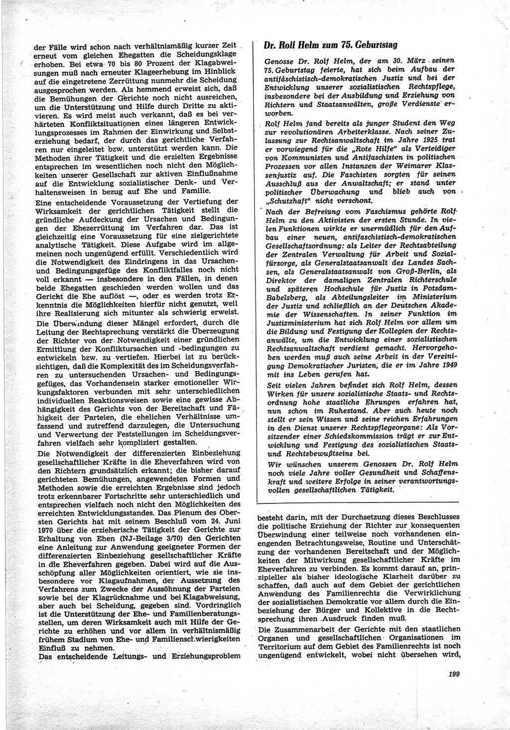 Neue Justiz (NJ), Zeitschrift für Recht und Rechtswissenschaft [Deutsche Demokratische Republik (DDR)], 25. Jahrgang 1971, Seite 199 (NJ DDR 1971, S. 199)