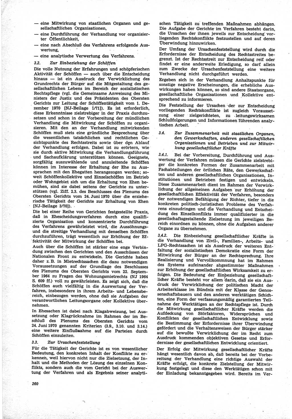 Neue Justiz (NJ), Zeitschrift für Recht und Rechtswissenschaft [Deutsche Demokratische Republik (DDR)], 25. Jahrgang 1971, Seite 260 (NJ DDR 1971, S. 260)