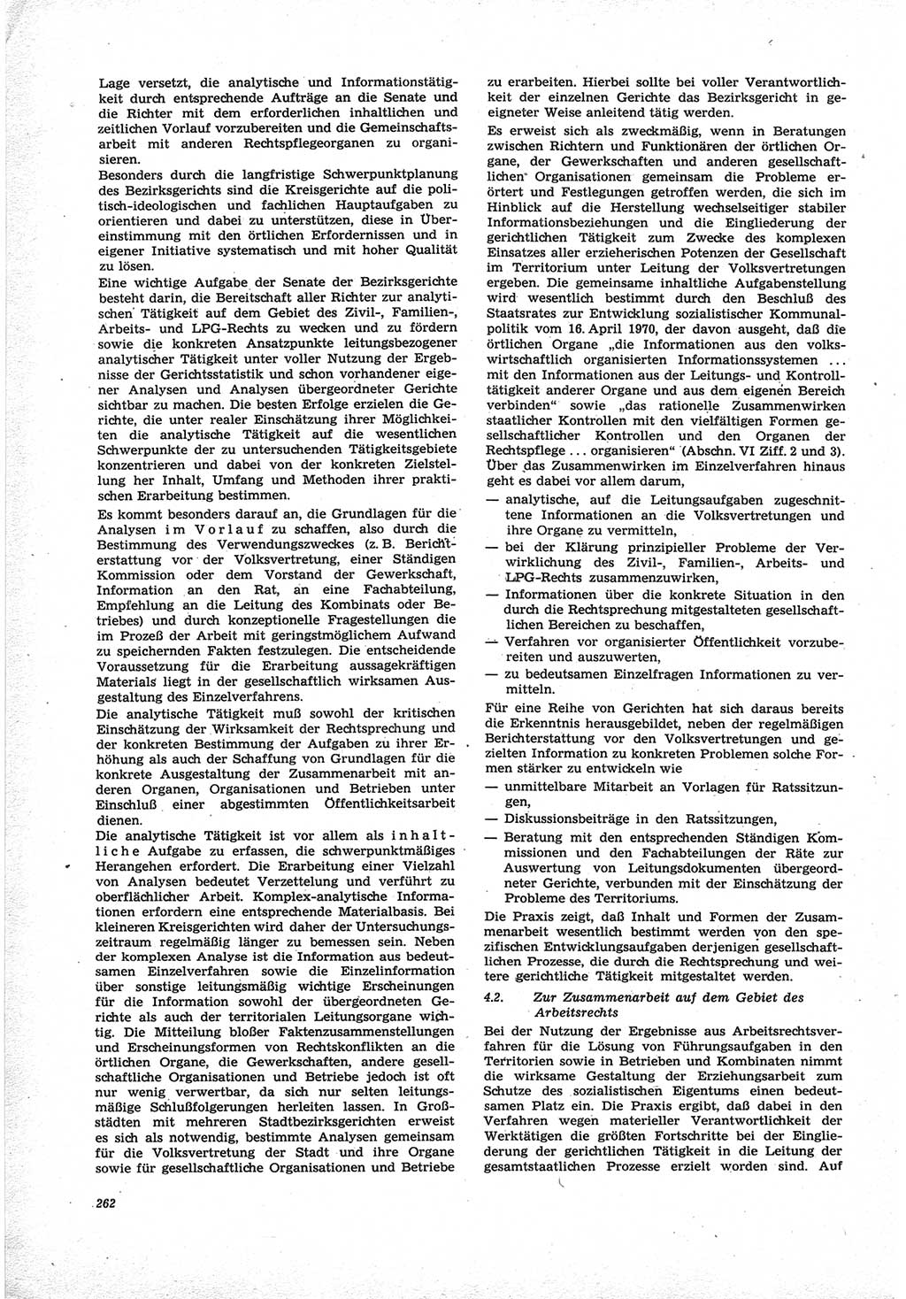 Neue Justiz (NJ), Zeitschrift für Recht und Rechtswissenschaft [Deutsche Demokratische Republik (DDR)], 25. Jahrgang 1971, Seite 262 (NJ DDR 1971, S. 262)