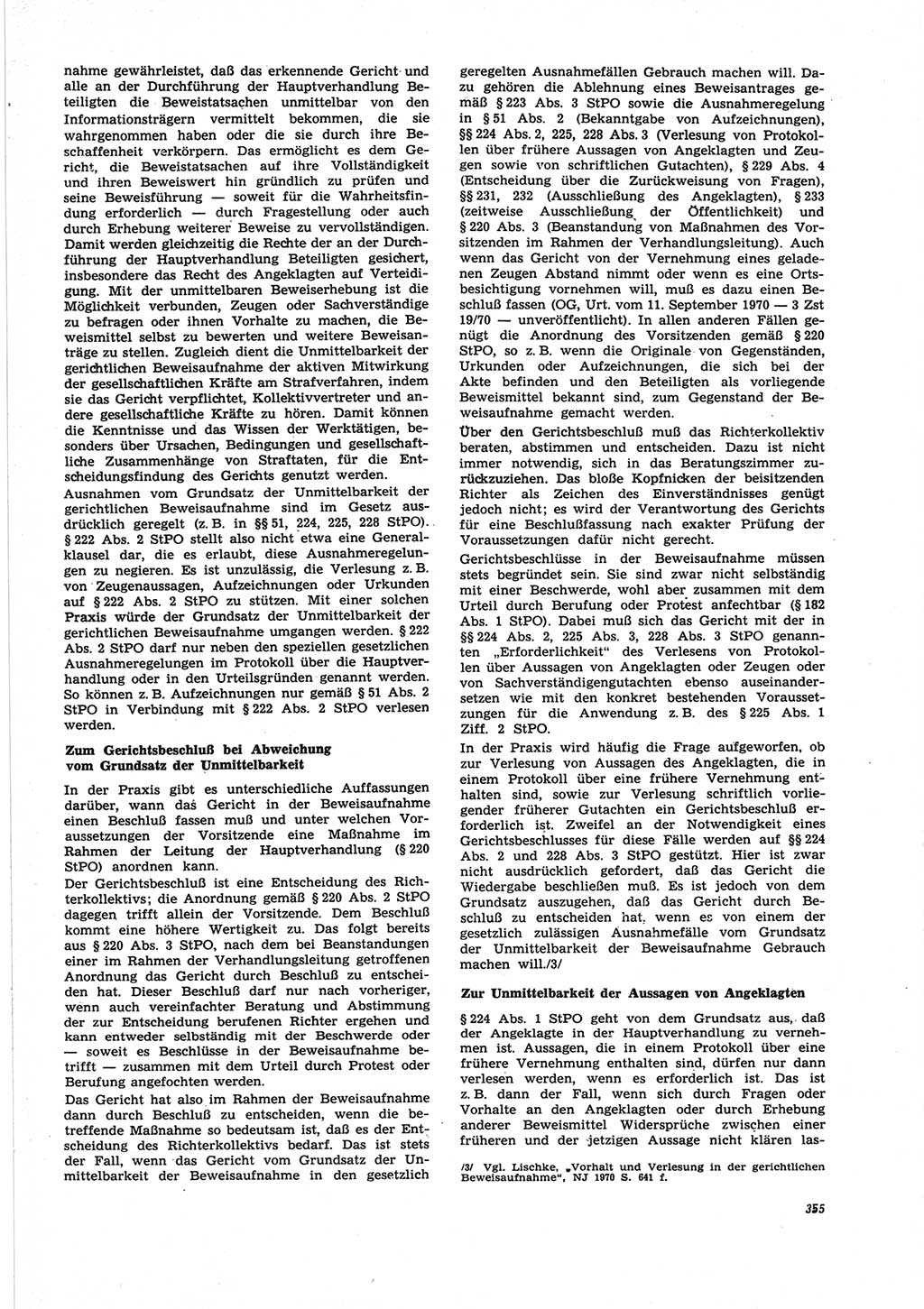 Neue Justiz (NJ), Zeitschrift für Recht und Rechtswissenschaft [Deutsche Demokratische Republik (DDR)], 25. Jahrgang 1971, Seite 355 (NJ DDR 1971, S. 355)