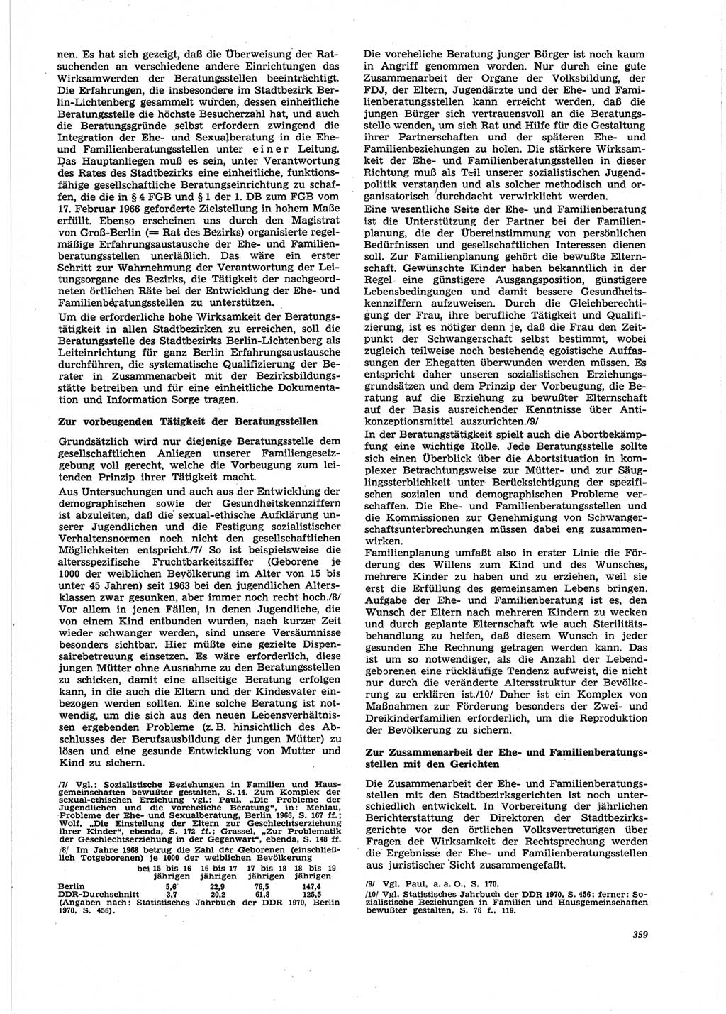 Neue Justiz (NJ), Zeitschrift für Recht und Rechtswissenschaft [Deutsche Demokratische Republik (DDR)], 25. Jahrgang 1971, Seite 359 (NJ DDR 1971, S. 359)