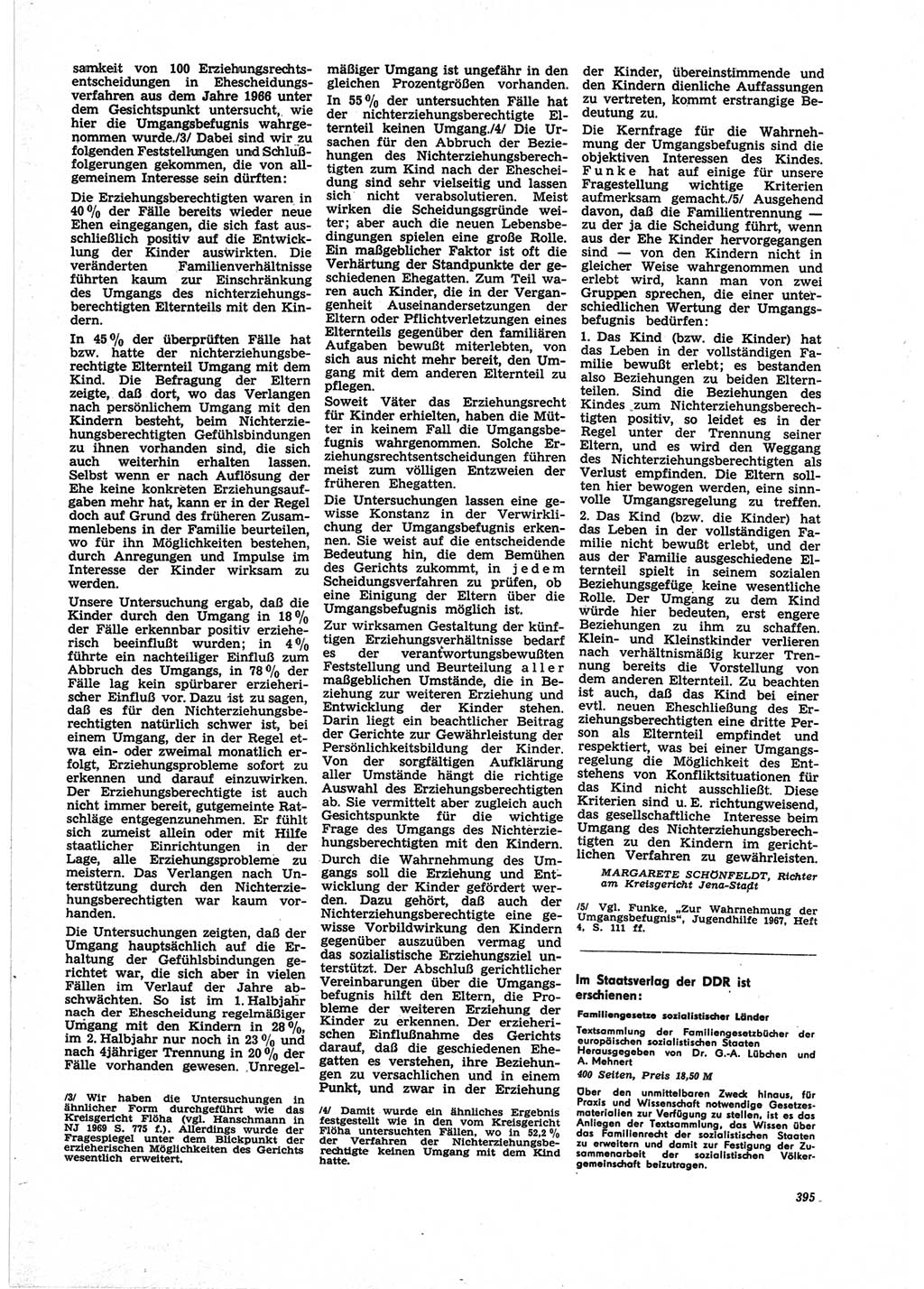 Neue Justiz (NJ), Zeitschrift für Recht und Rechtswissenschaft [Deutsche Demokratische Republik (DDR)], 25. Jahrgang 1971, Seite 395 (NJ DDR 1971, S. 395)
