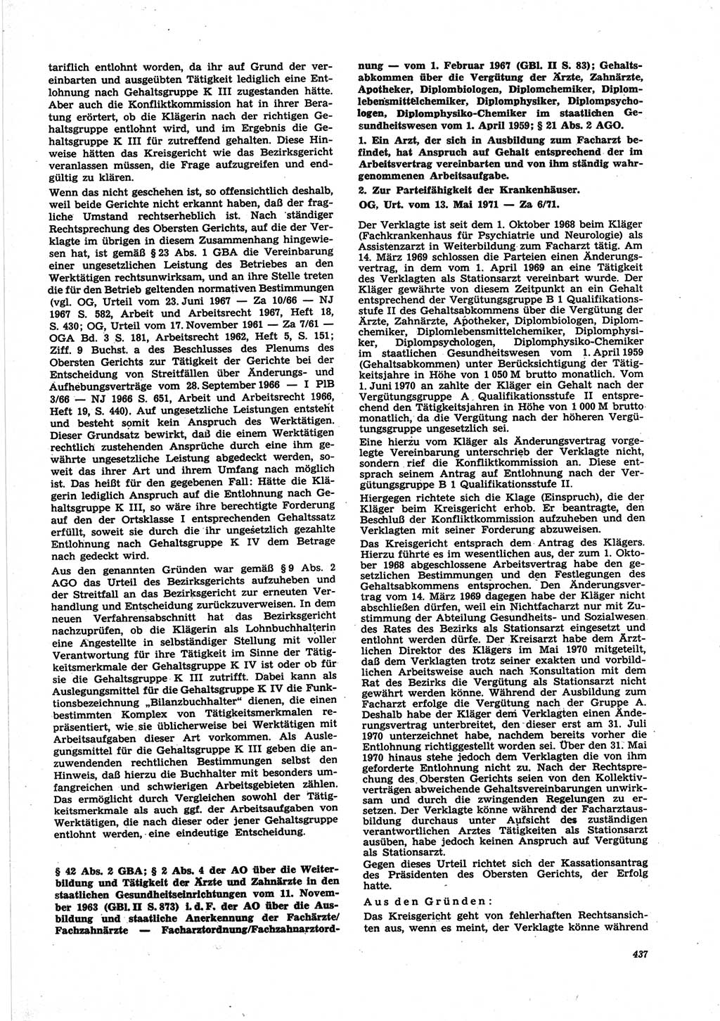 Neue Justiz (NJ), Zeitschrift für Recht und Rechtswissenschaft [Deutsche Demokratische Republik (DDR)], 25. Jahrgang 1971, Seite 437 (NJ DDR 1971, S. 437)