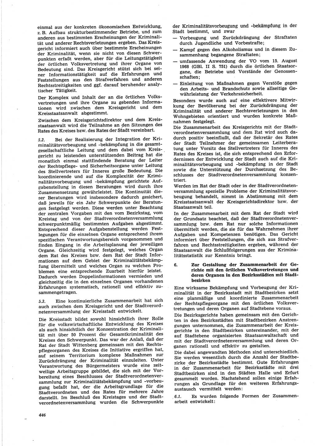 Neue Justiz (NJ), Zeitschrift für Recht und Rechtswissenschaft [Deutsche Demokratische Republik (DDR)], 25. Jahrgang 1971, Seite 446 (NJ DDR 1971, S. 446)