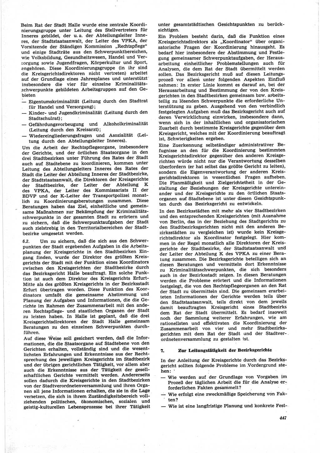 Neue Justiz (NJ), Zeitschrift für Recht und Rechtswissenschaft [Deutsche Demokratische Republik (DDR)], 25. Jahrgang 1971, Seite 447 (NJ DDR 1971, S. 447)