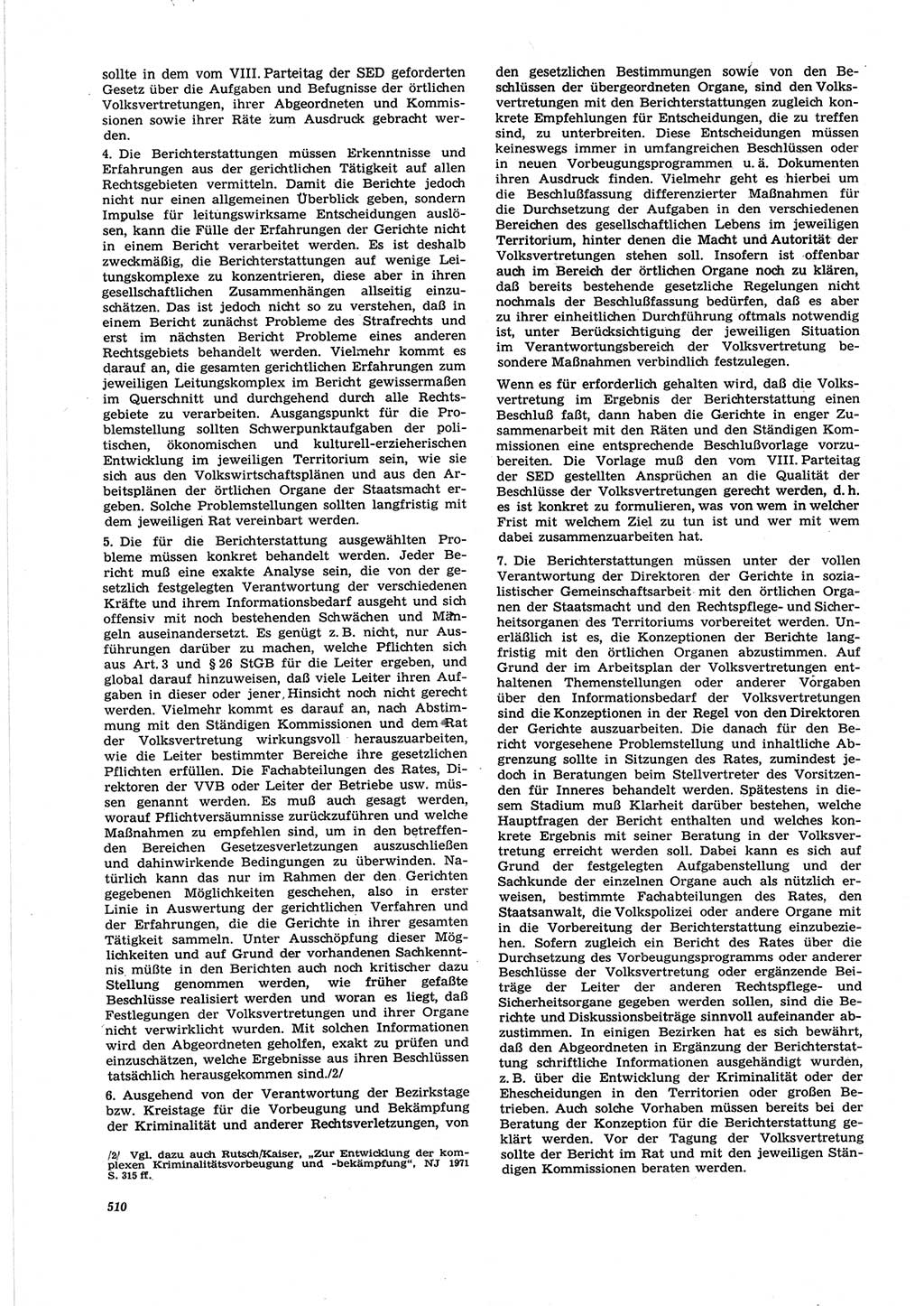 Neue Justiz (NJ), Zeitschrift für Recht und Rechtswissenschaft [Deutsche Demokratische Republik (DDR)], 25. Jahrgang 1971, Seite 510 (NJ DDR 1971, S. 510)