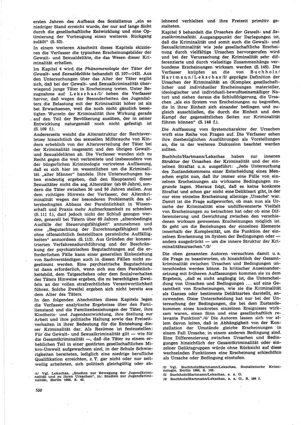 Neue Justiz (NJ), Zeitschrift für Recht und Rechtswissenschaft [Deutsche Demokratische Republik (DDR)], 25. Jahrgang 1971, Seite 550 (NJ DDR 1971, S. 550)