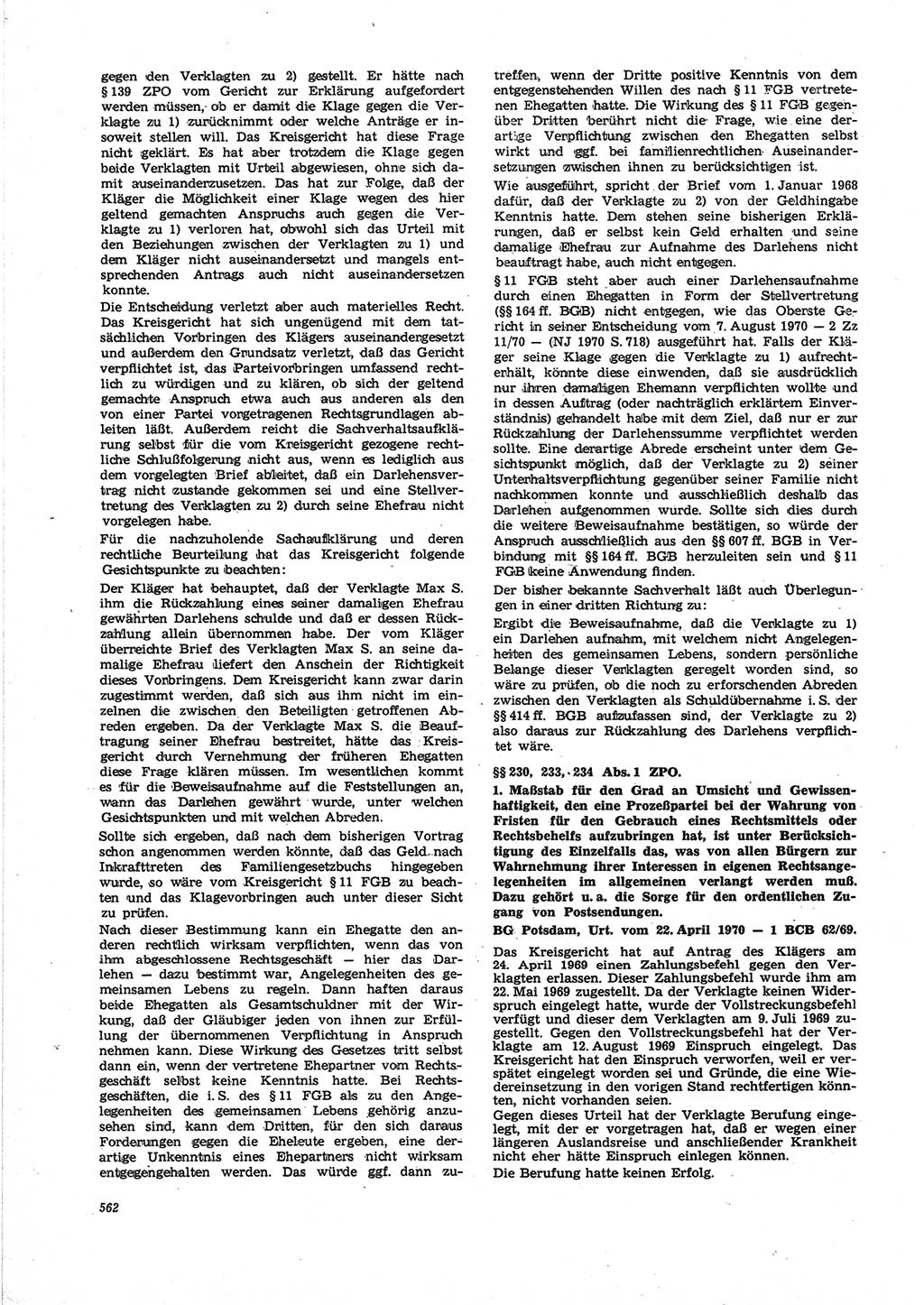 Neue Justiz (NJ), Zeitschrift für Recht und Rechtswissenschaft [Deutsche Demokratische Republik (DDR)], 25. Jahrgang 1971, Seite 562 (NJ DDR 1971, S. 562)