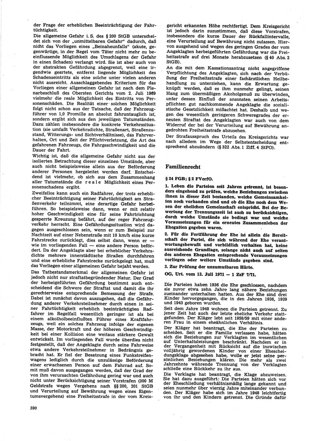 Neue Justiz (NJ), Zeitschrift für Recht und Rechtswissenschaft [Deutsche Demokratische Republik (DDR)], 25. Jahrgang 1971, Seite 590 (NJ DDR 1971, S. 590)