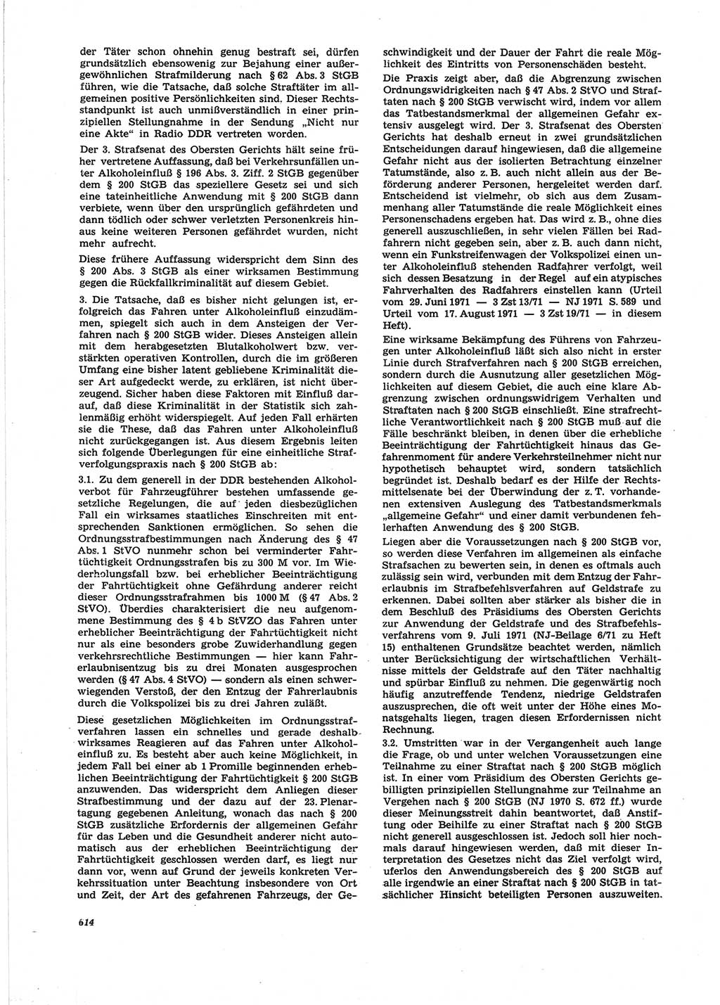Neue Justiz (NJ), Zeitschrift für Recht und Rechtswissenschaft [Deutsche Demokratische Republik (DDR)], 25. Jahrgang 1971, Seite 614 (NJ DDR 1971, S. 614)
