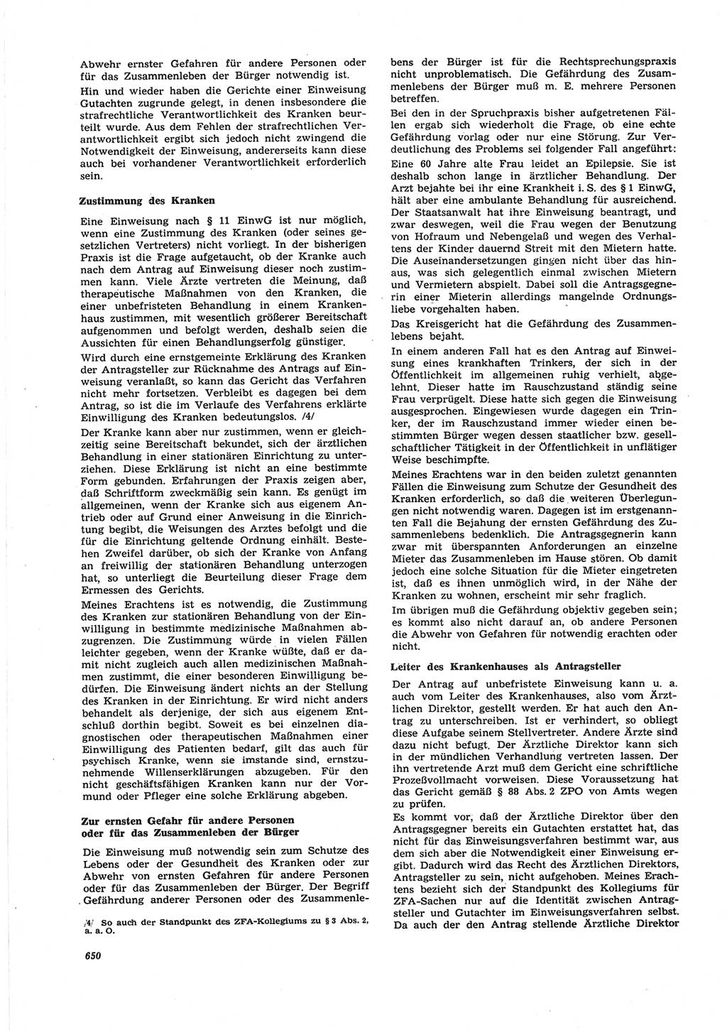 Neue Justiz (NJ), Zeitschrift für Recht und Rechtswissenschaft [Deutsche Demokratische Republik (DDR)], 25. Jahrgang 1971, Seite 650 (NJ DDR 1971, S. 650)