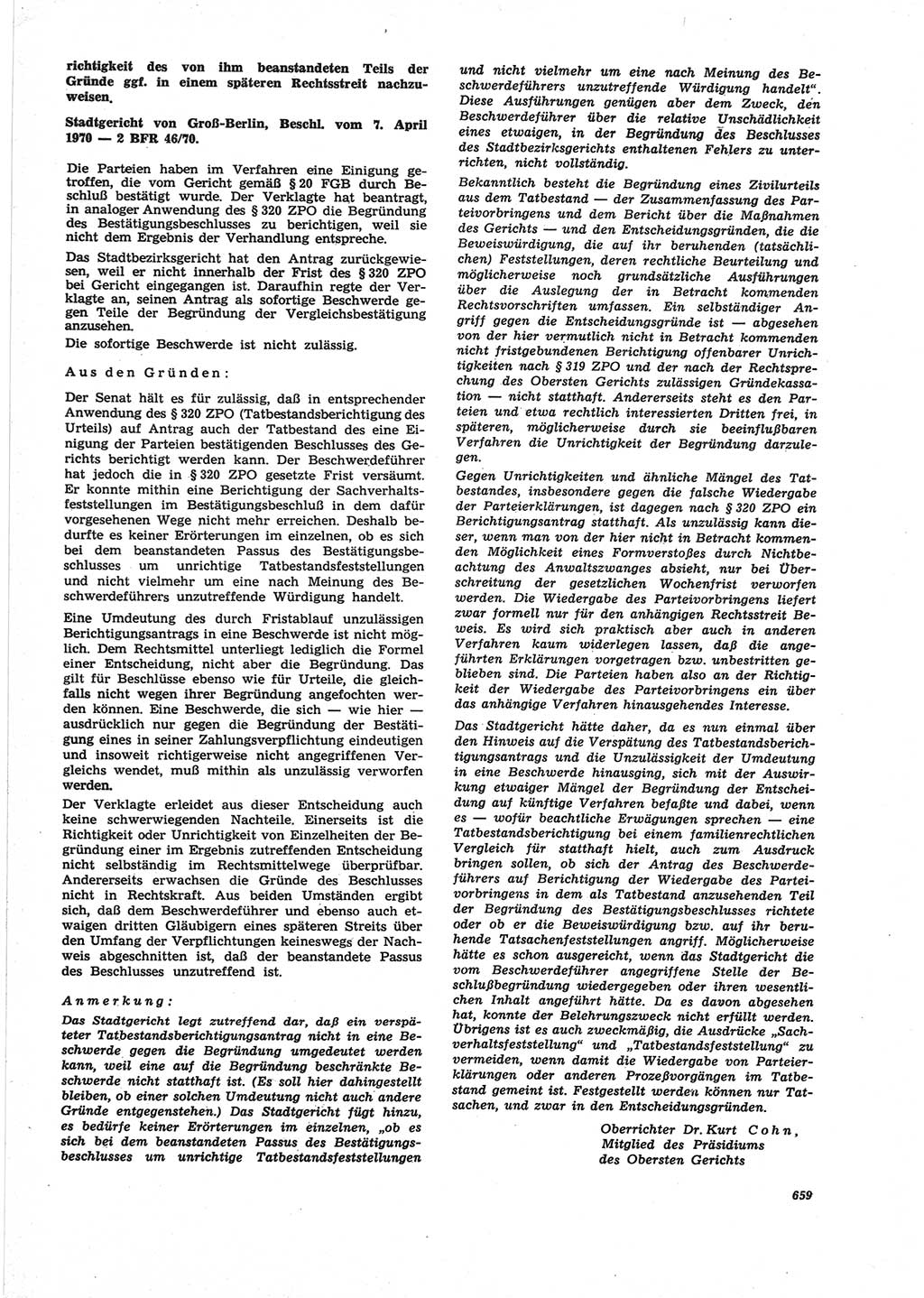 Neue Justiz (NJ), Zeitschrift für Recht und Rechtswissenschaft [Deutsche Demokratische Republik (DDR)], 25. Jahrgang 1971, Seite 659 (NJ DDR 1971, S. 659)