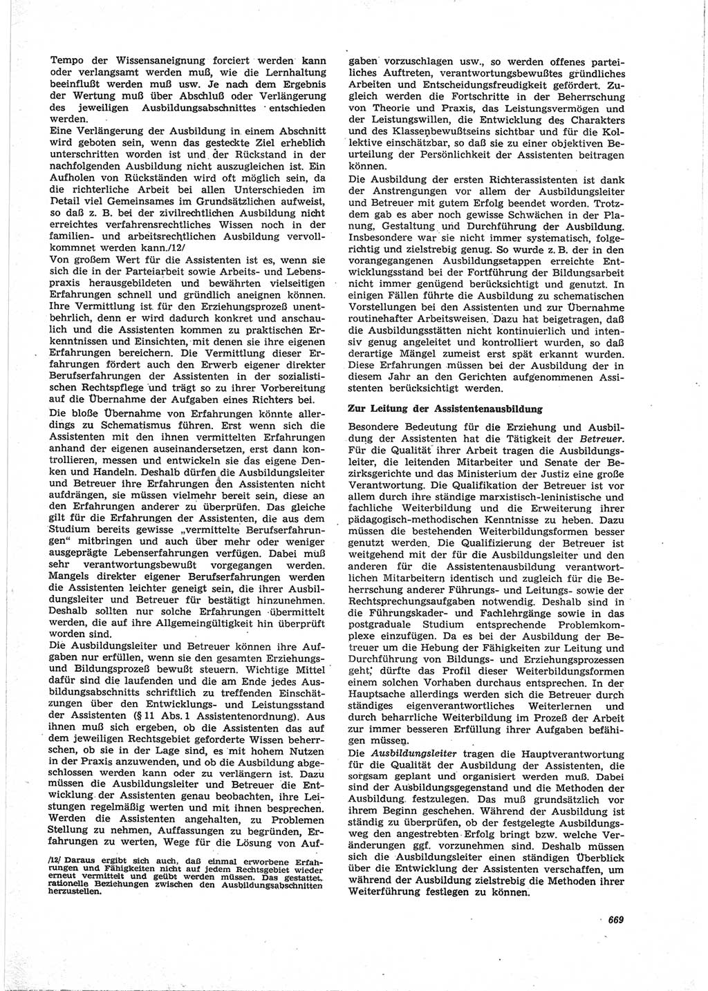 Neue Justiz (NJ), Zeitschrift für Recht und Rechtswissenschaft [Deutsche Demokratische Republik (DDR)], 25. Jahrgang 1971, Seite 669 (NJ DDR 1971, S. 669)