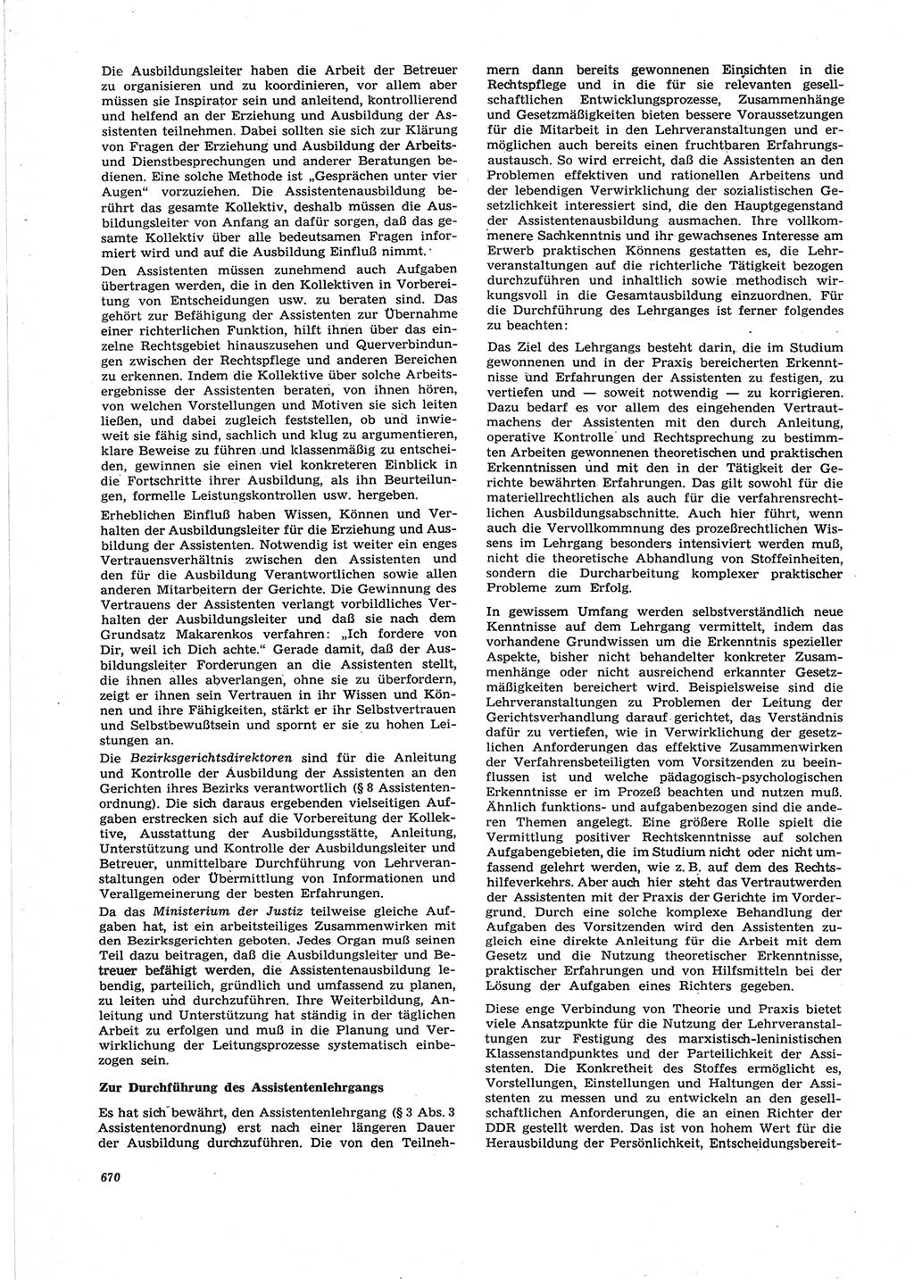 Neue Justiz (NJ), Zeitschrift für Recht und Rechtswissenschaft [Deutsche Demokratische Republik (DDR)], 25. Jahrgang 1971, Seite 670 (NJ DDR 1971, S. 670)