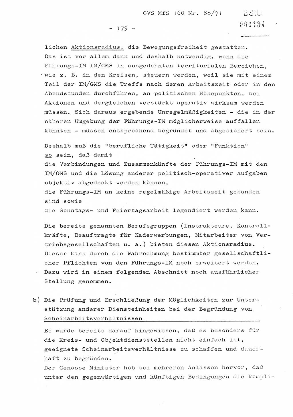 Dissertation Oberstleutnant Josef Schwarz (BV Schwerin), Major Fritz Amm (JHS), Hauptmann Peter Gräßler (JHS), Ministerium für Staatssicherheit (MfS) [Deutsche Demokratische Republik (DDR)], Juristische Hochschule (JHS), Geheime Verschlußsache (GVS) 160-88/71, Potsdam 1972, Seite 179 (Diss. MfS DDR JHS GVS 160-88/71 1972, S. 179)