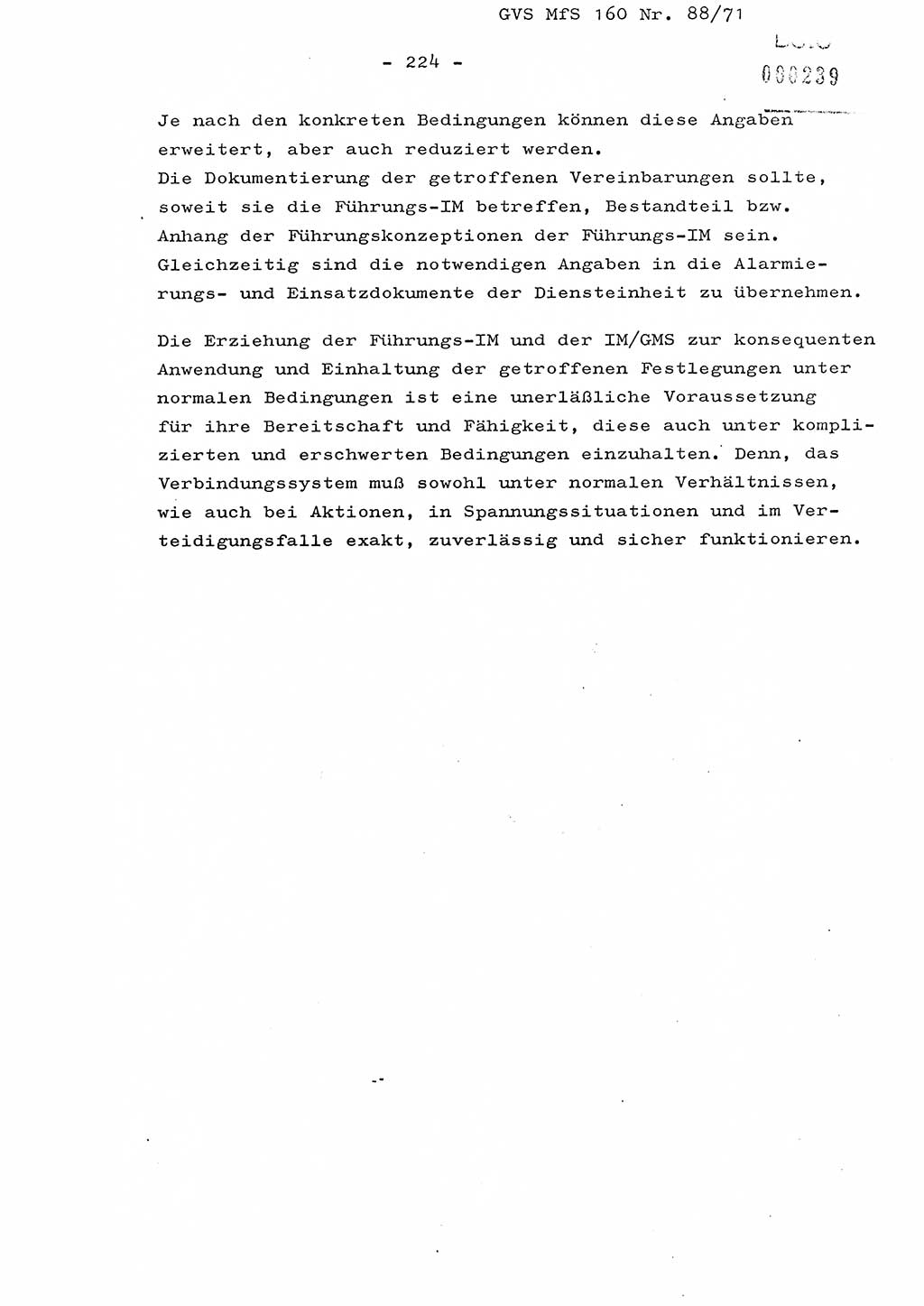 Dissertation Oberstleutnant Josef Schwarz (BV Schwerin), Major Fritz Amm (JHS), Hauptmann Peter Gräßler (JHS), Ministerium für Staatssicherheit (MfS) [Deutsche Demokratische Republik (DDR)], Juristische Hochschule (JHS), Geheime Verschlußsache (GVS) 160-88/71, Potsdam 1972, Seite 224 (Diss. MfS DDR JHS GVS 160-88/71 1972, S. 224)