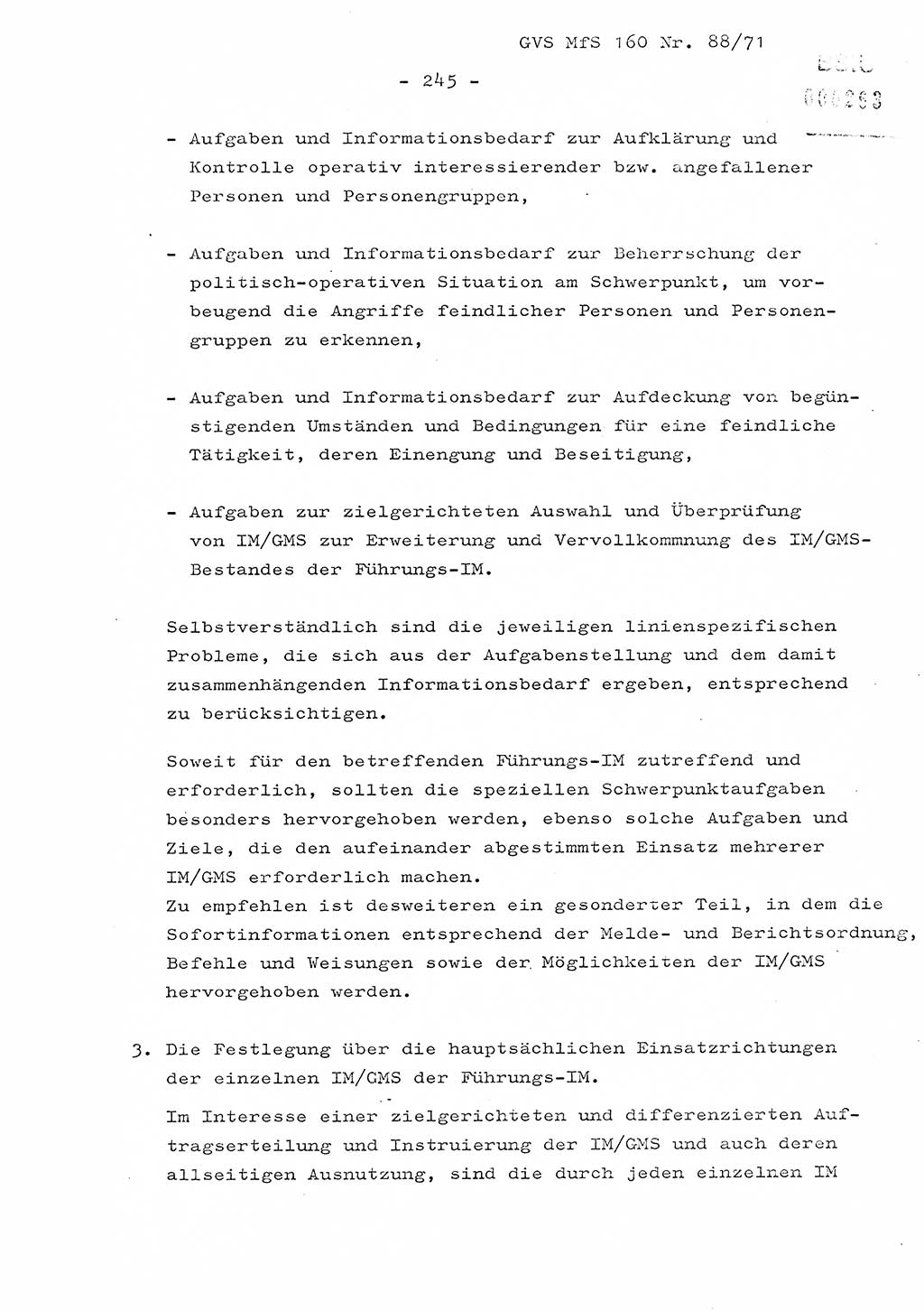 Dissertation Oberstleutnant Josef Schwarz (BV Schwerin), Major Fritz Amm (JHS), Hauptmann Peter Gräßler (JHS), Ministerium für Staatssicherheit (MfS) [Deutsche Demokratische Republik (DDR)], Juristische Hochschule (JHS), Geheime Verschlußsache (GVS) 160-88/71, Potsdam 1972, Seite 245 (Diss. MfS DDR JHS GVS 160-88/71 1972, S. 245)