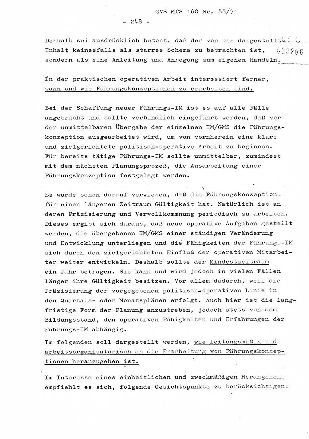 Dissertation Oberstleutnant Josef Schwarz (BV Schwerin), Major Fritz Amm (JHS), Hauptmann Peter Gräßler (JHS), Ministerium für Staatssicherheit (MfS) [Deutsche Demokratische Republik (DDR)], Juristische Hochschule (JHS), Geheime Verschlußsache (GVS) 160-88/71, Potsdam 1972, Seite 248 (Diss. MfS DDR JHS GVS 160-88/71 1972, S. 248)