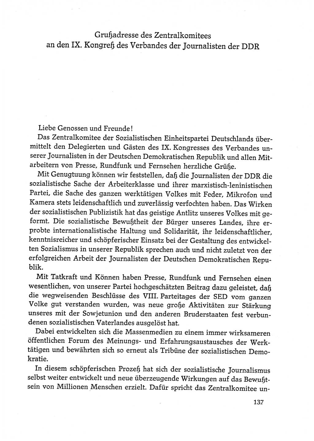 Dokumente der Sozialistischen Einheitspartei Deutschlands (SED) [Deutsche Demokratische Republik (DDR)] 1972-1973, Seite 137 (Dok. SED DDR 1972-1973, S. 137)