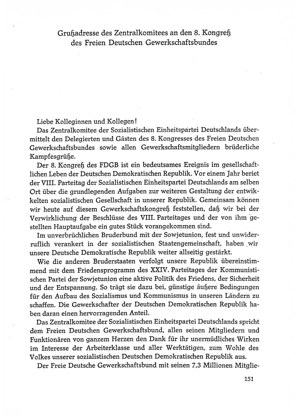 Dokumente der Sozialistischen Einheitspartei Deutschlands (SED) [Deutsche Demokratische Republik (DDR)] 1972-1973, Seite 151 (Dok. SED DDR 1972-1973, S. 151)
