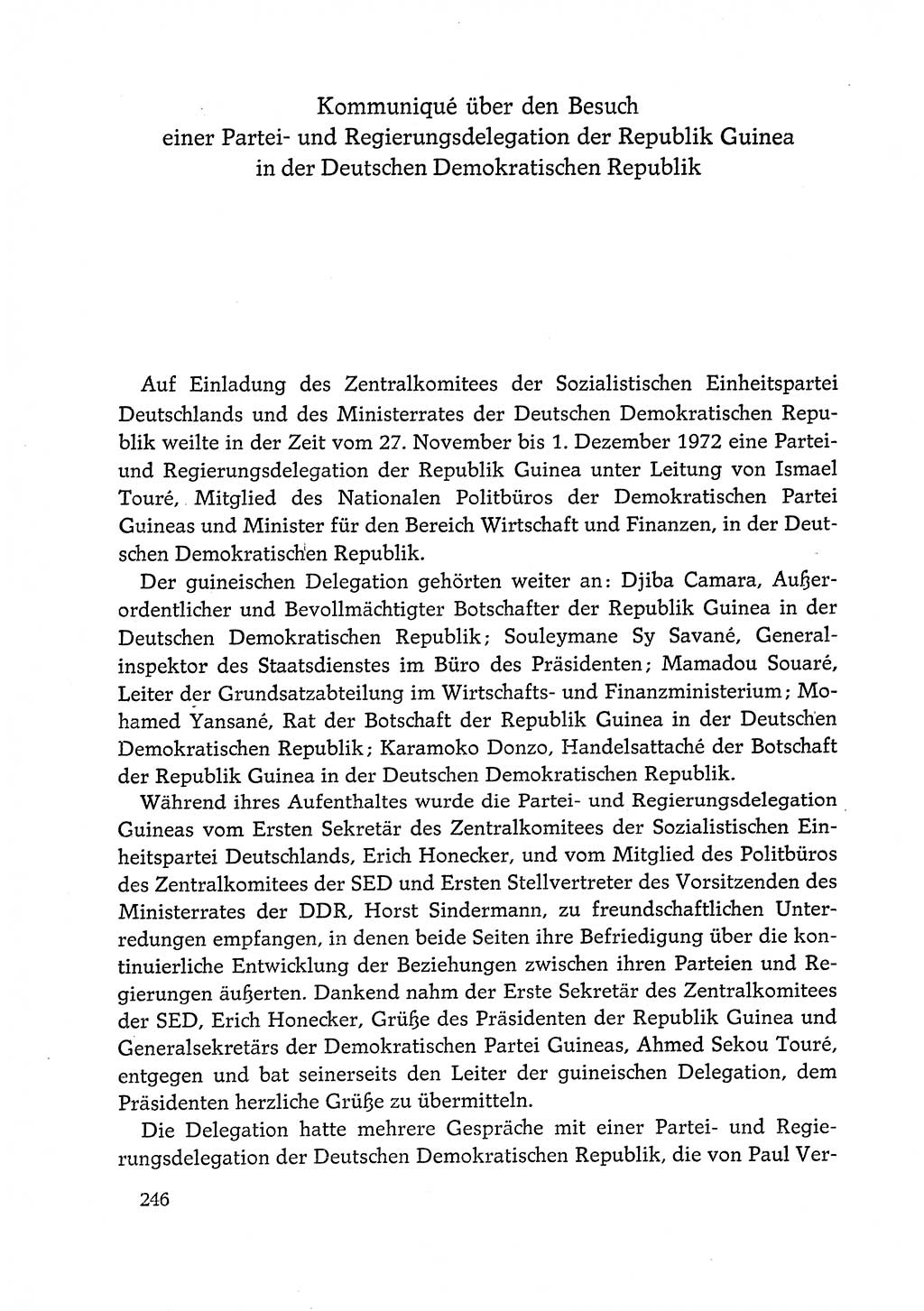 Dokumente der Sozialistischen Einheitspartei Deutschlands (SED) [Deutsche Demokratische Republik (DDR)] 1972-1973, Seite 246 (Dok. SED DDR 1972-1973, S. 246)